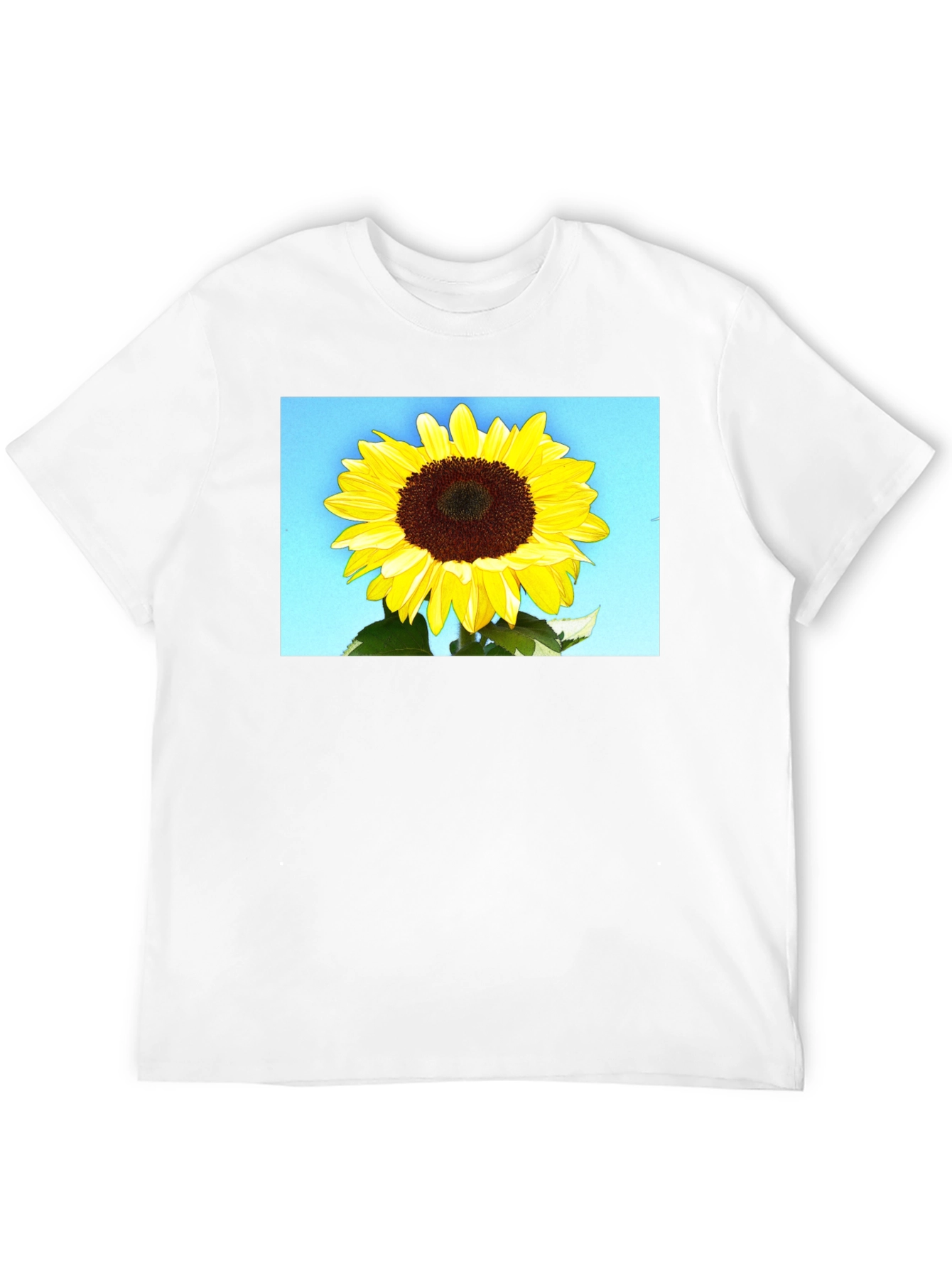 Sunflower Graphic Tee - Black Cotton Casual Wear