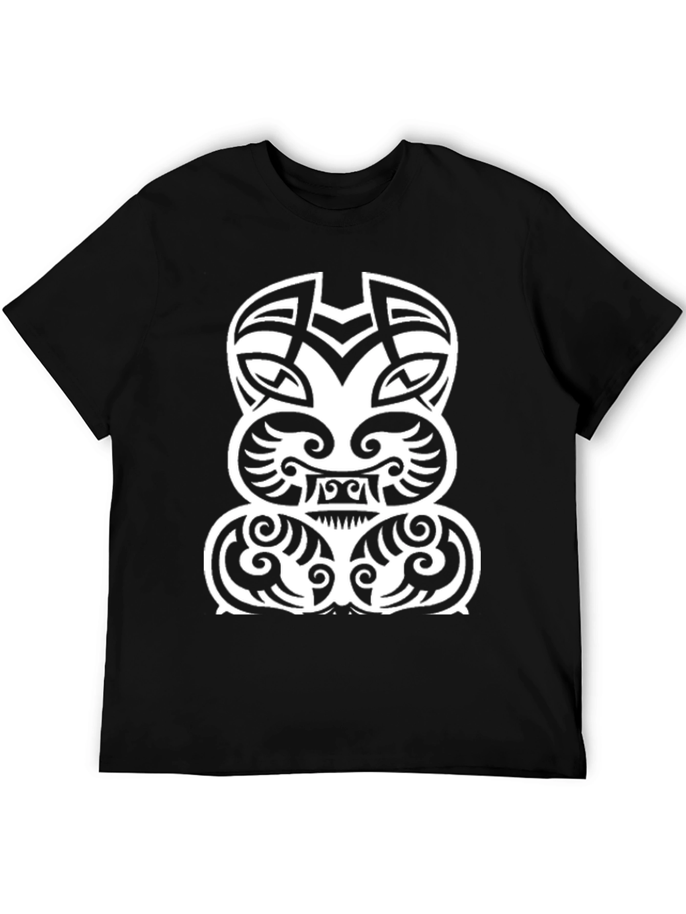 Tribal Tattoo Graphic T-Shirt - Black