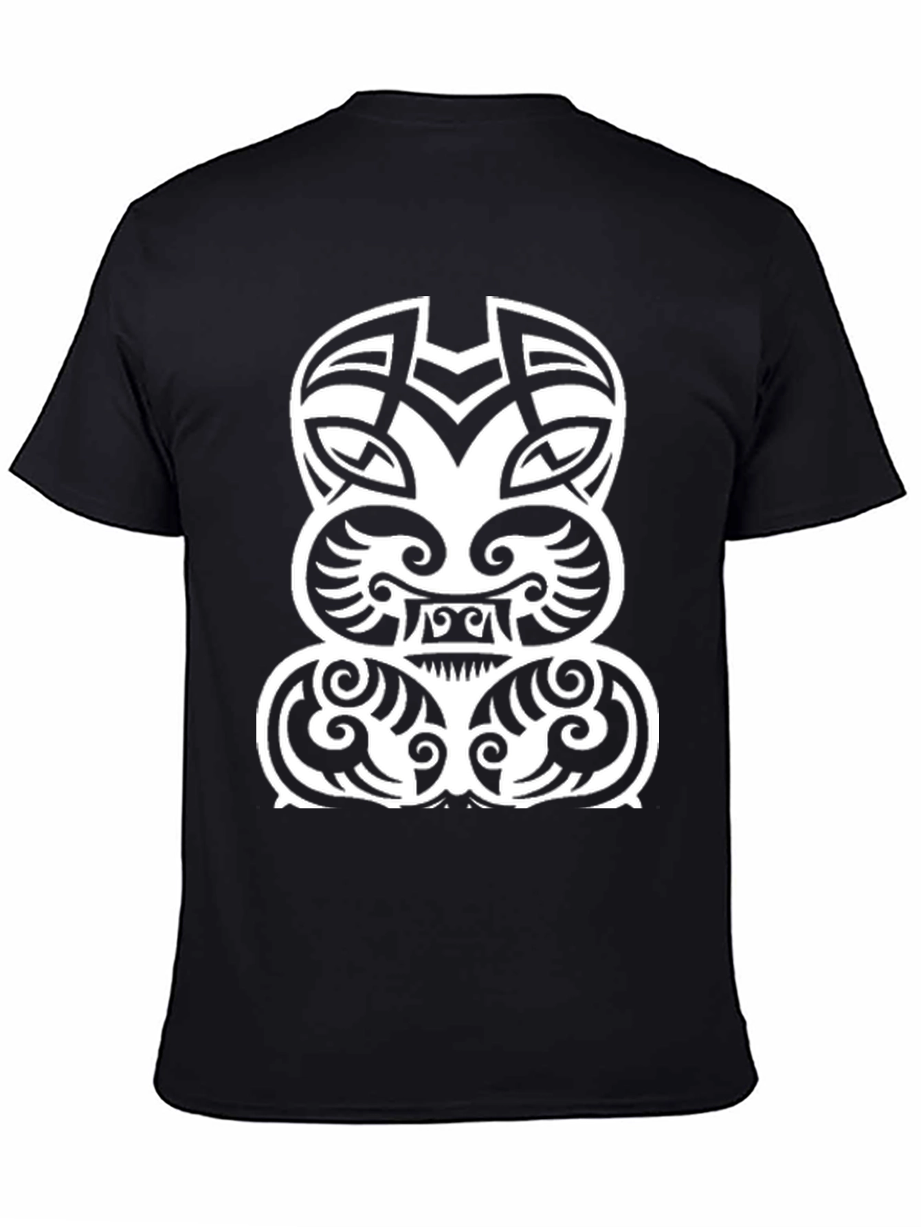 Tribal Tattoo Graphic T-Shirt - Black