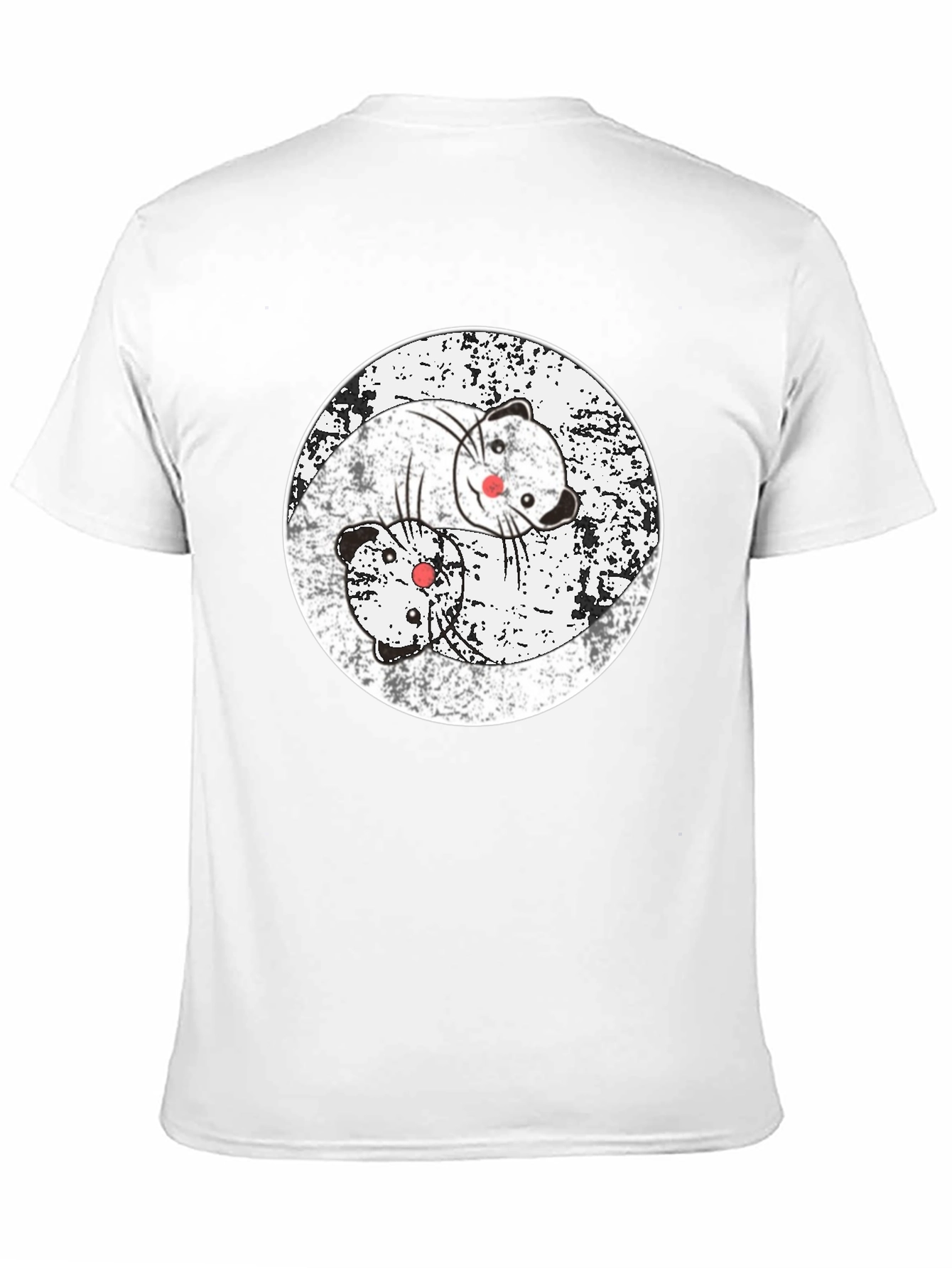 Yin Yang Ferret T-Shirt - Black Cotton Blend