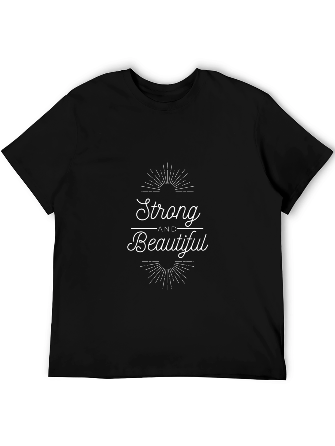 Strong and Beautiful Graphic Tee - Black