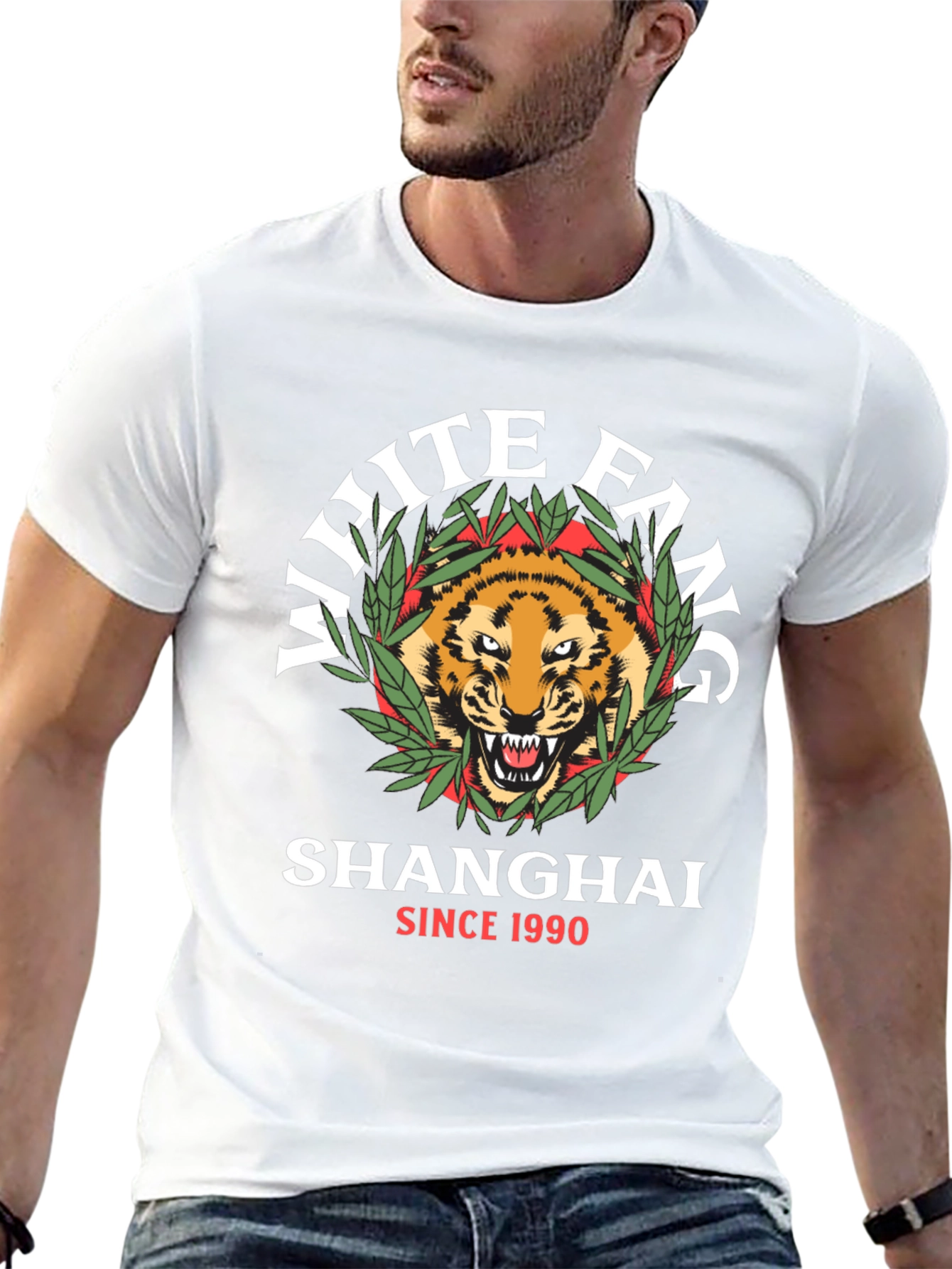 White Fang Shanghai Tiger Graphic Tee