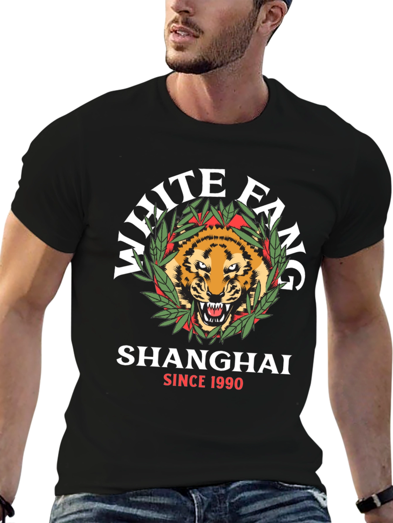 White Fang Shanghai Tiger Graphic Tee