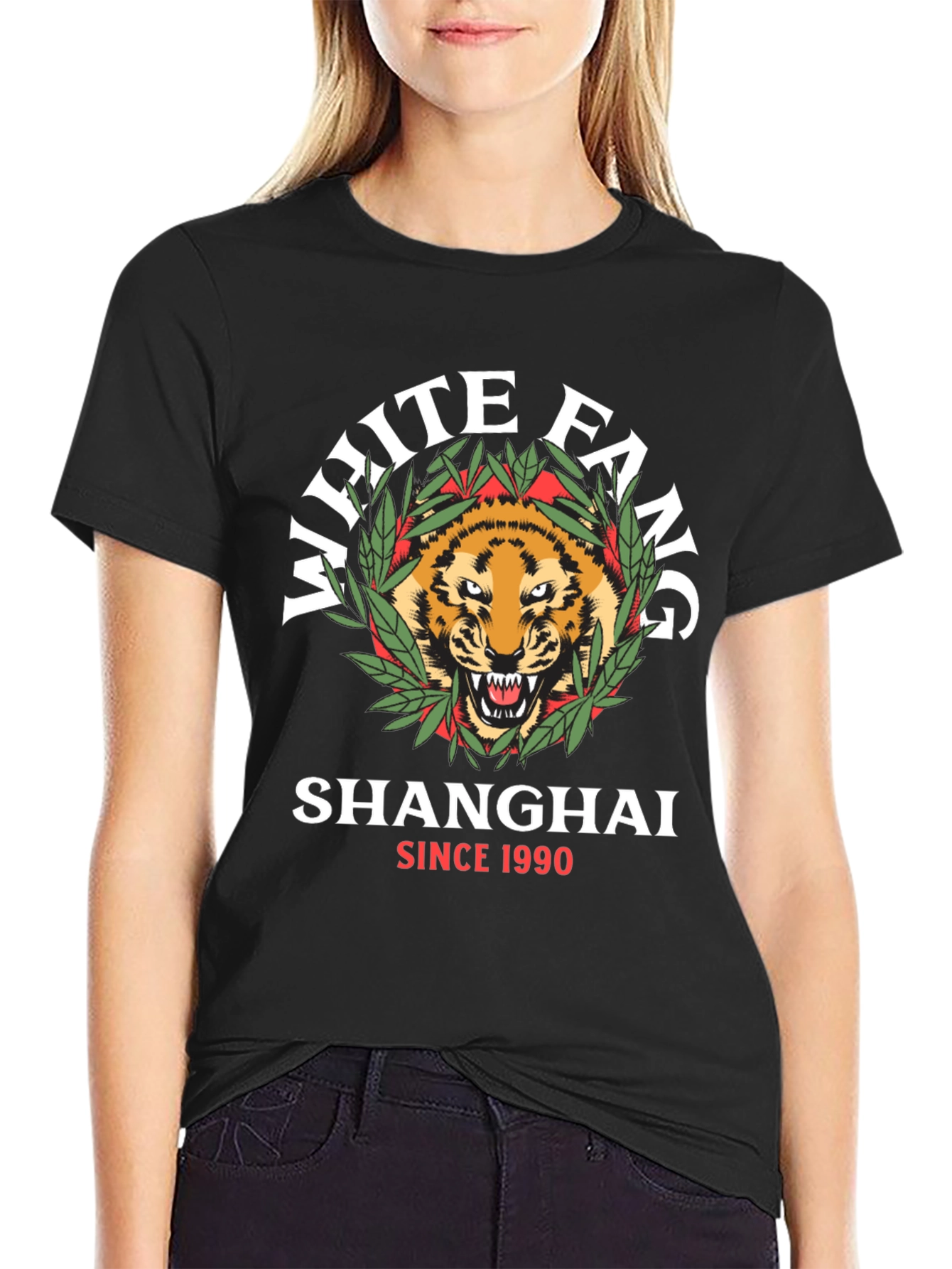 White Fang Shanghai Tiger Graphic Tee