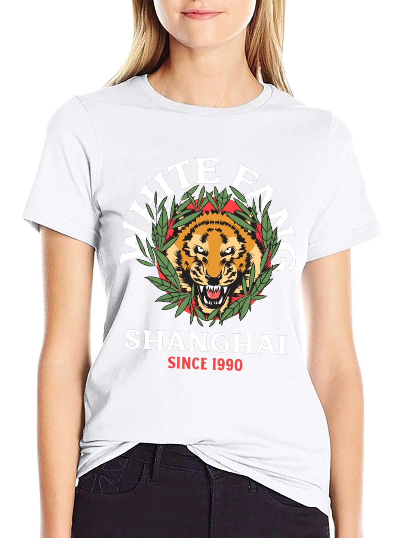 White Fang Shanghai Tiger Graphic Tee