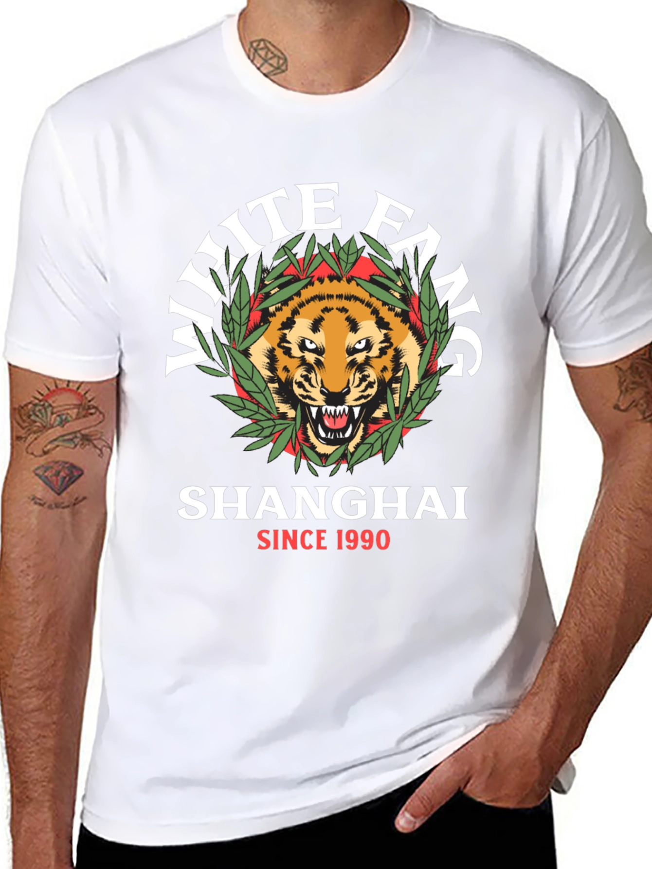 White Fang Shanghai Tiger Graphic Tee