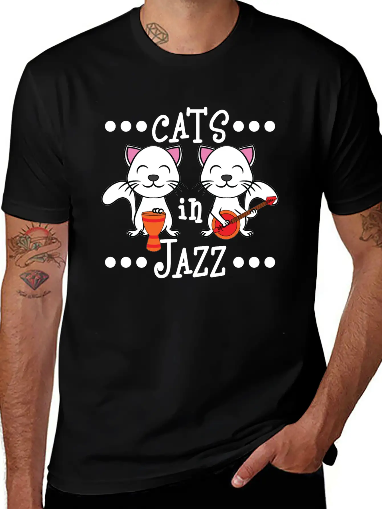A Cute Cat Tee For Animal And Music Lovers Saying Soft Cotton Short Sleeve Tee – Unisex Wardrobe Staple