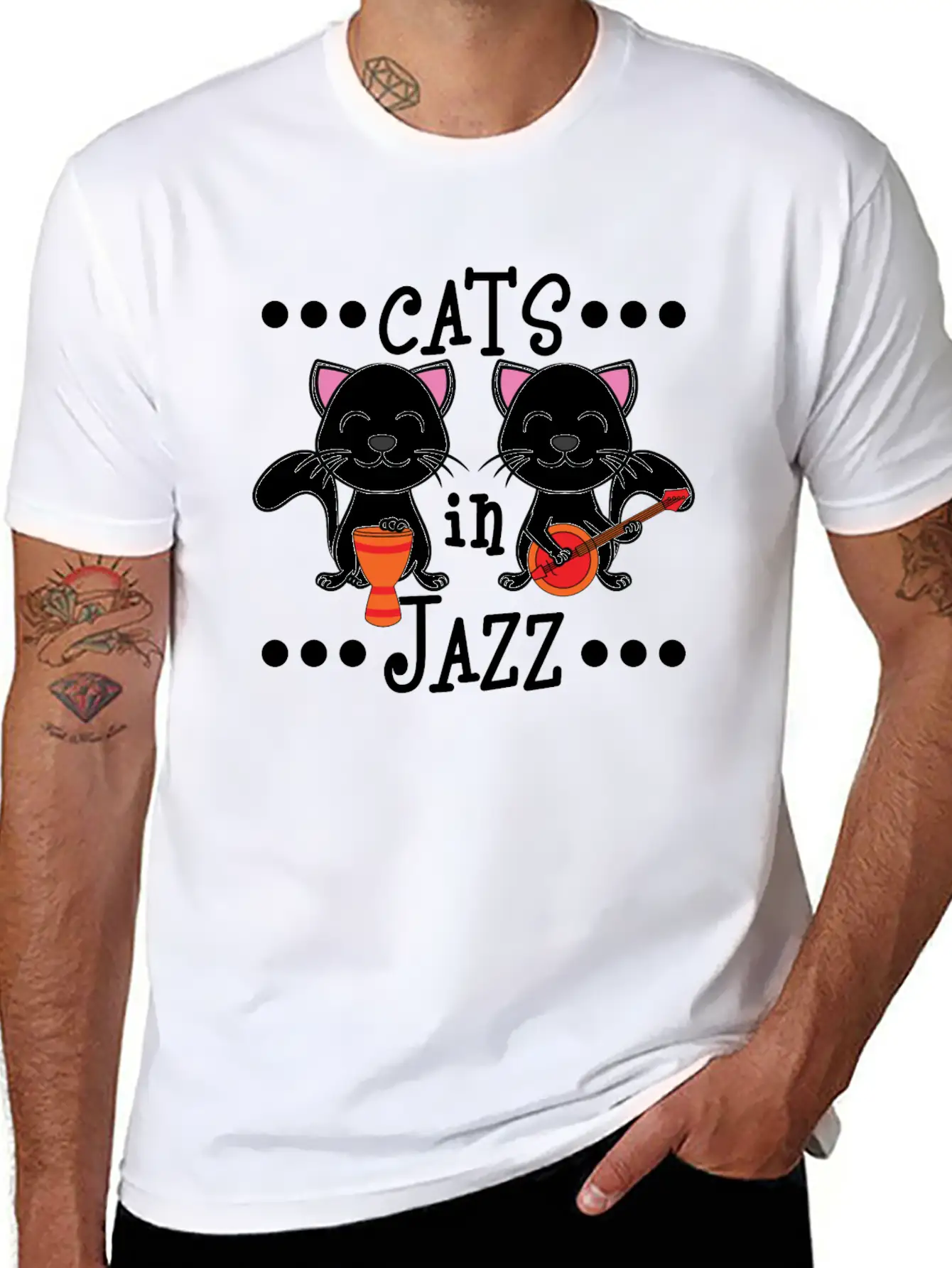 A Cute Cat Tee For Animal And Music Lovers Saying Soft Cotton Short Sleeve Tee – Unisex Wardrobe Staple