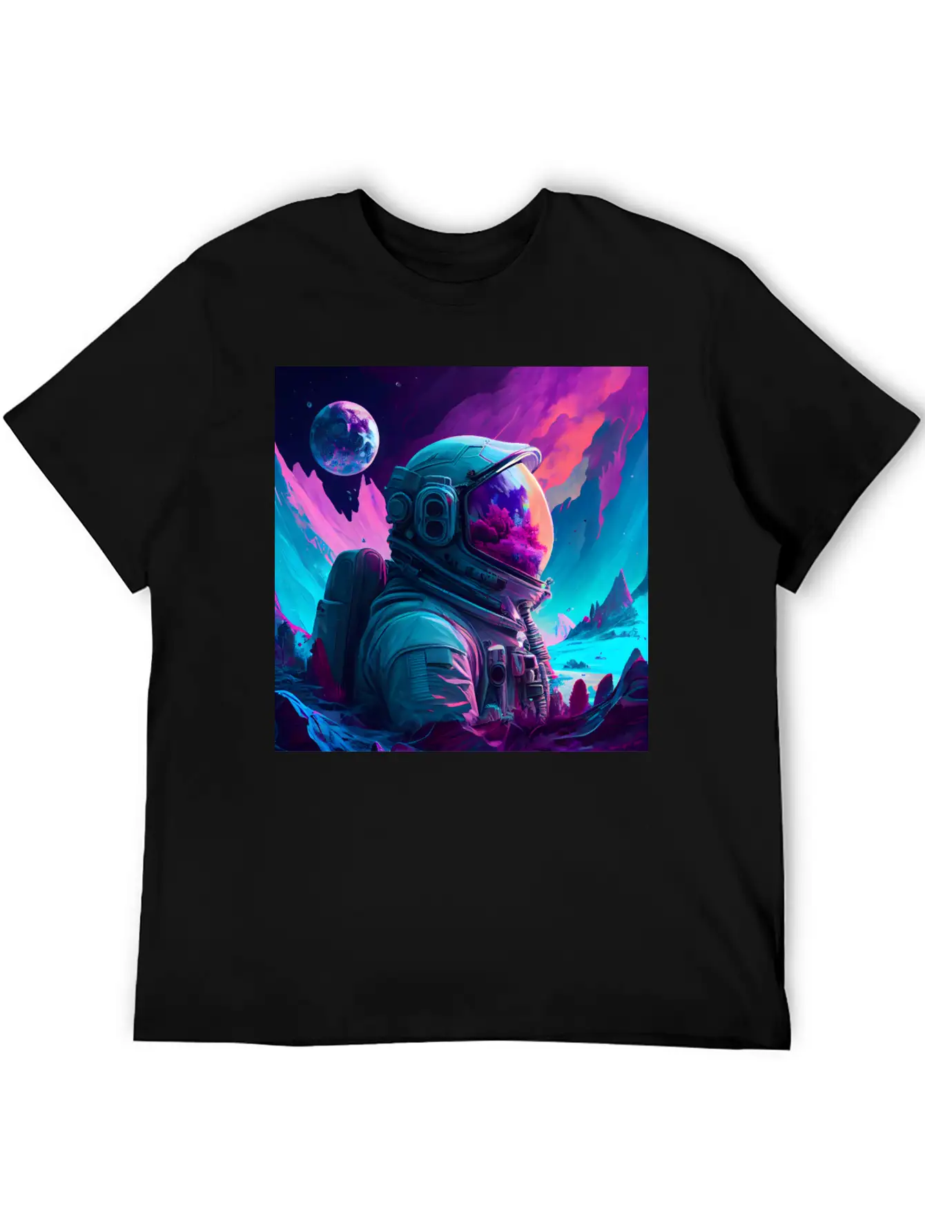 A Futuristic Astronaut In Full Spacesuit Gear Relaxed Everyday Tee – Lightweight And Durable Cotton