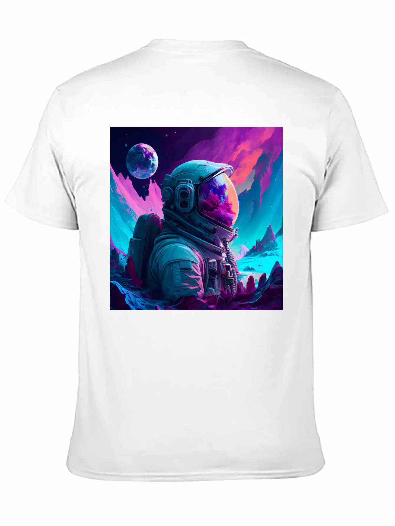 A Futuristic Astronaut In Full Spacesuit Gear Relaxed Everyday Tee – Lightweight And Durable Cotton