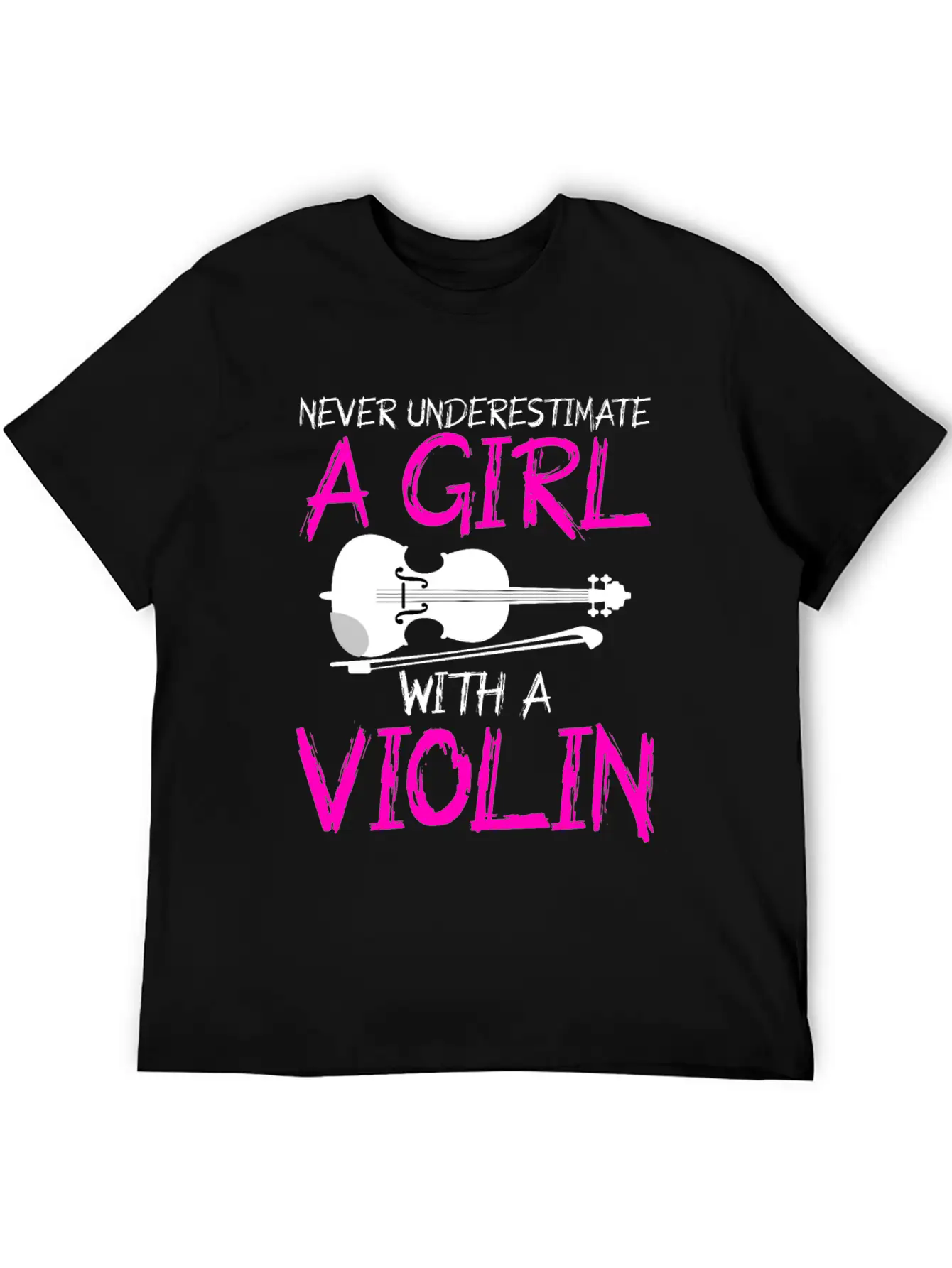 A Girl With A Violin Lightweight Cotton T-Shirt – Daily Comfort Graphic Shirt