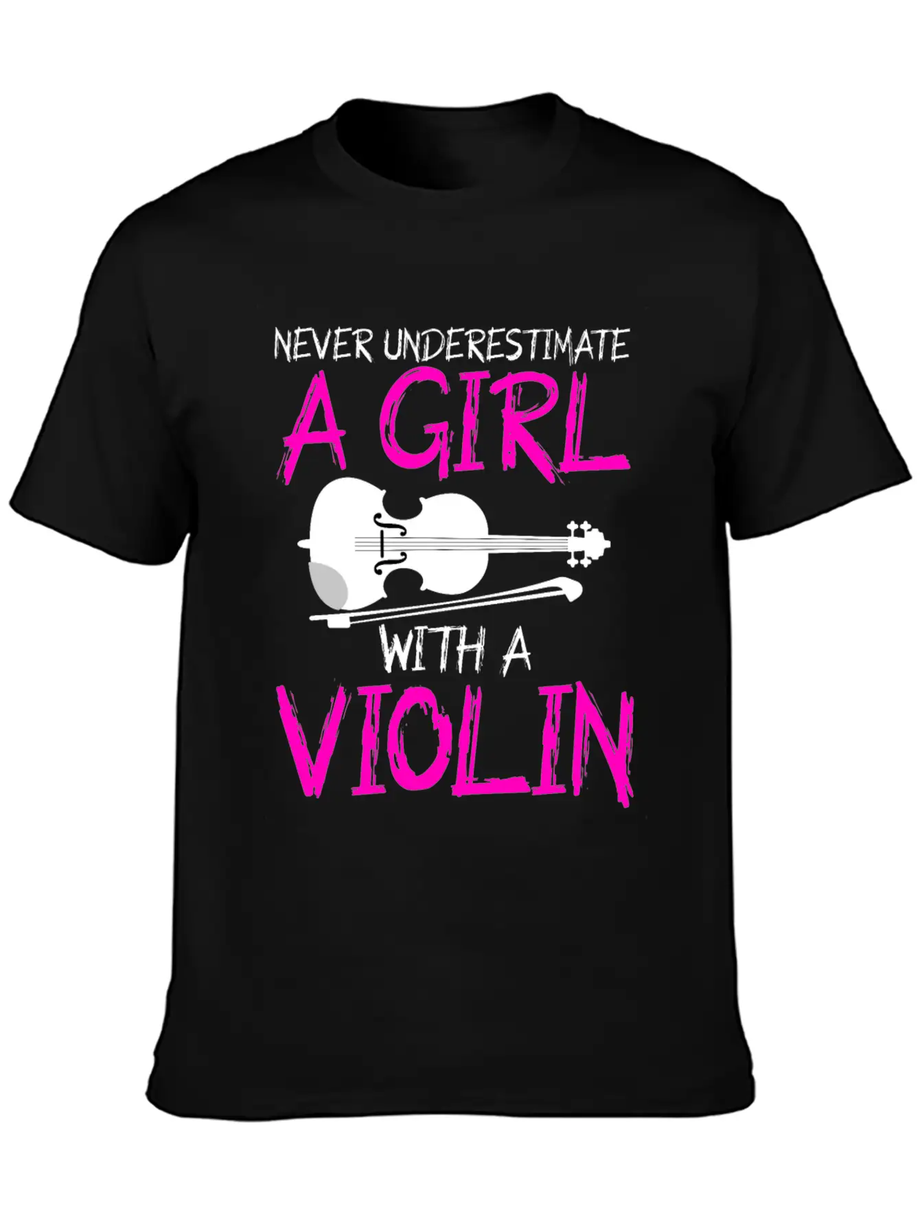 A Girl With A Violin Lightweight Cotton T-Shirt – Daily Comfort Graphic Shirt