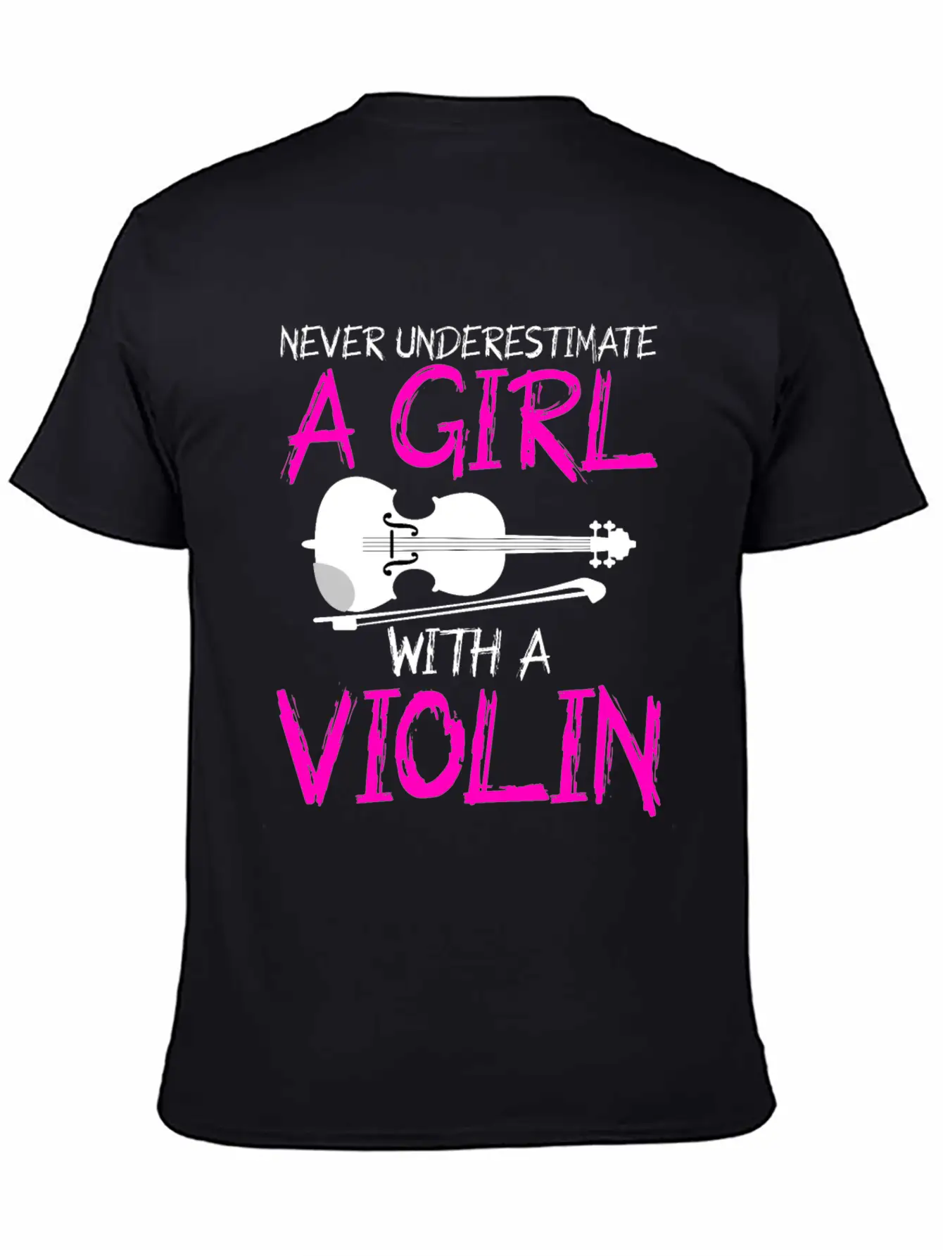 A Girl With A Violin Lightweight Cotton T-Shirt – Daily Comfort Graphic Shirt