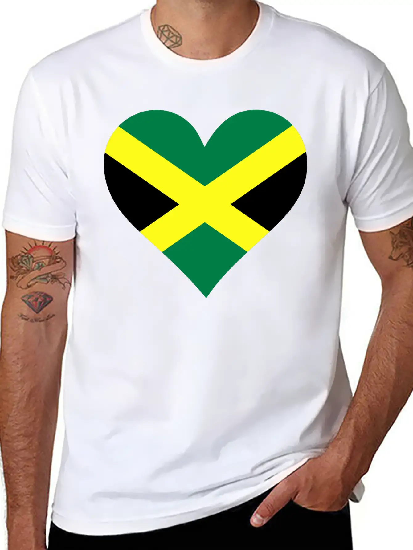 A Heart For Jamaica Lightweight Cotton T-Shirt – Daily Comfort Graphic Shirt