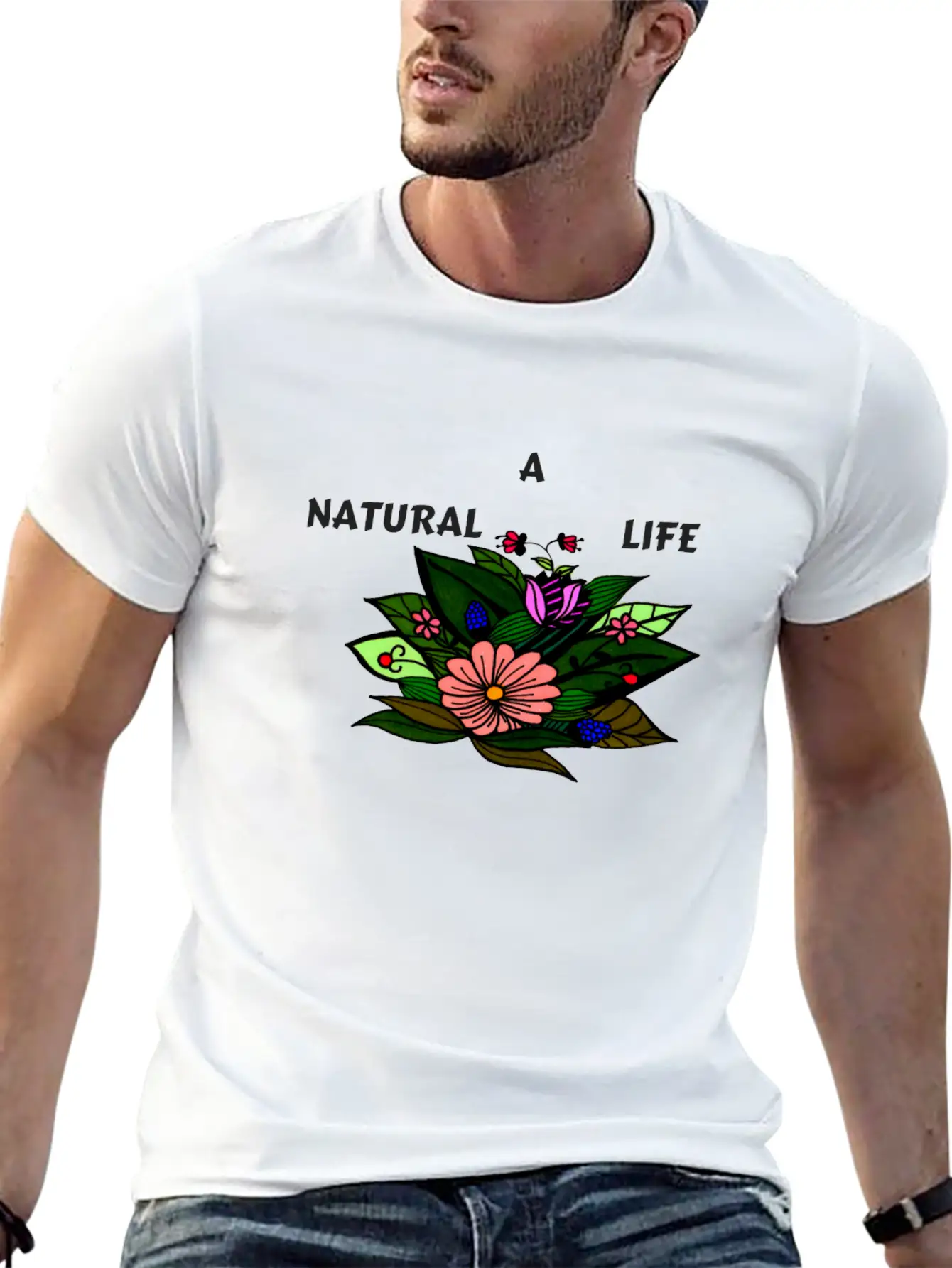 A NATURAL LIFE Modern Fit Casual T-Shirt – Clean And Versatile Design