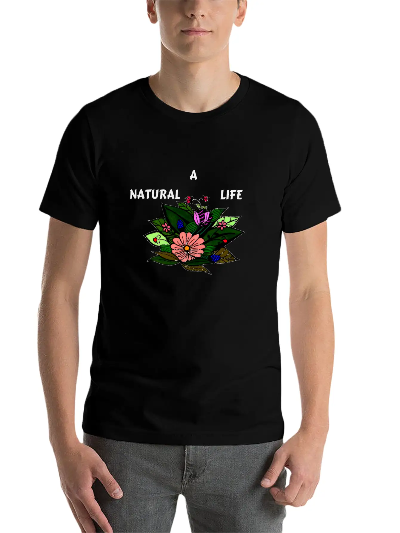 A NATURAL LIFE Modern Fit Casual T-Shirt – Clean And Versatile Design