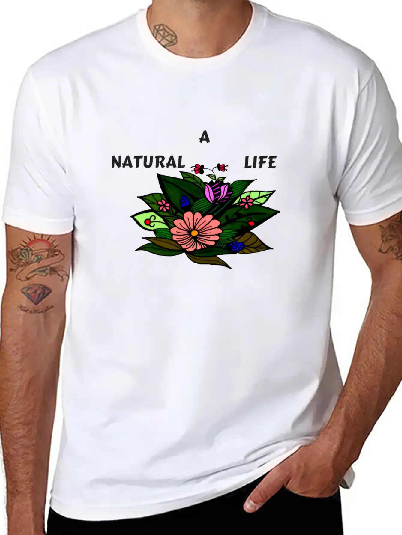 A NATURAL LIFE Modern Fit Casual T-Shirt – Clean And Versatile Design