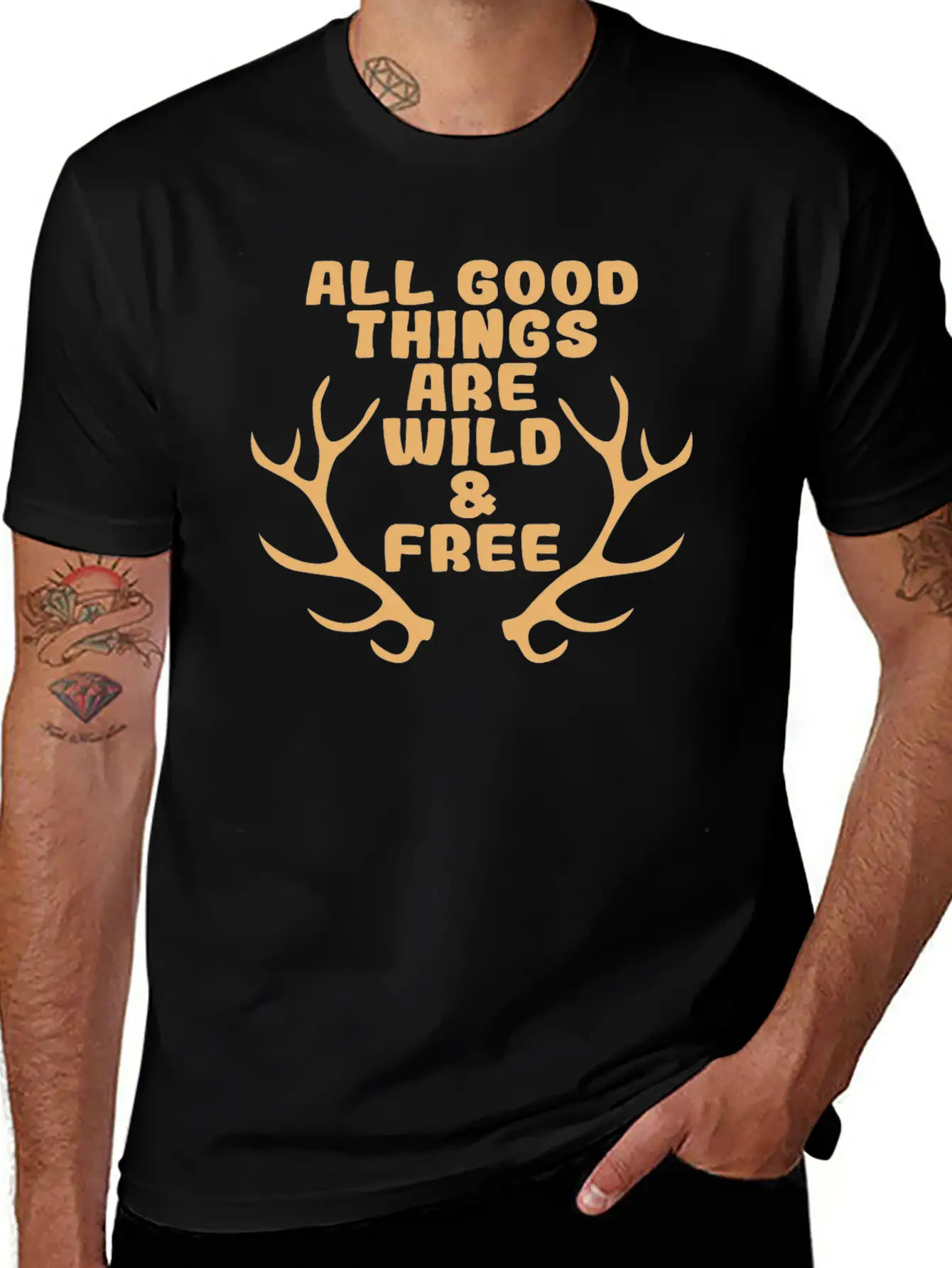 A Perfect Gift For Wild Friends Saying "All Good Lightweight Cotton T-Shirt – Daily Comfort Graphic Shirt