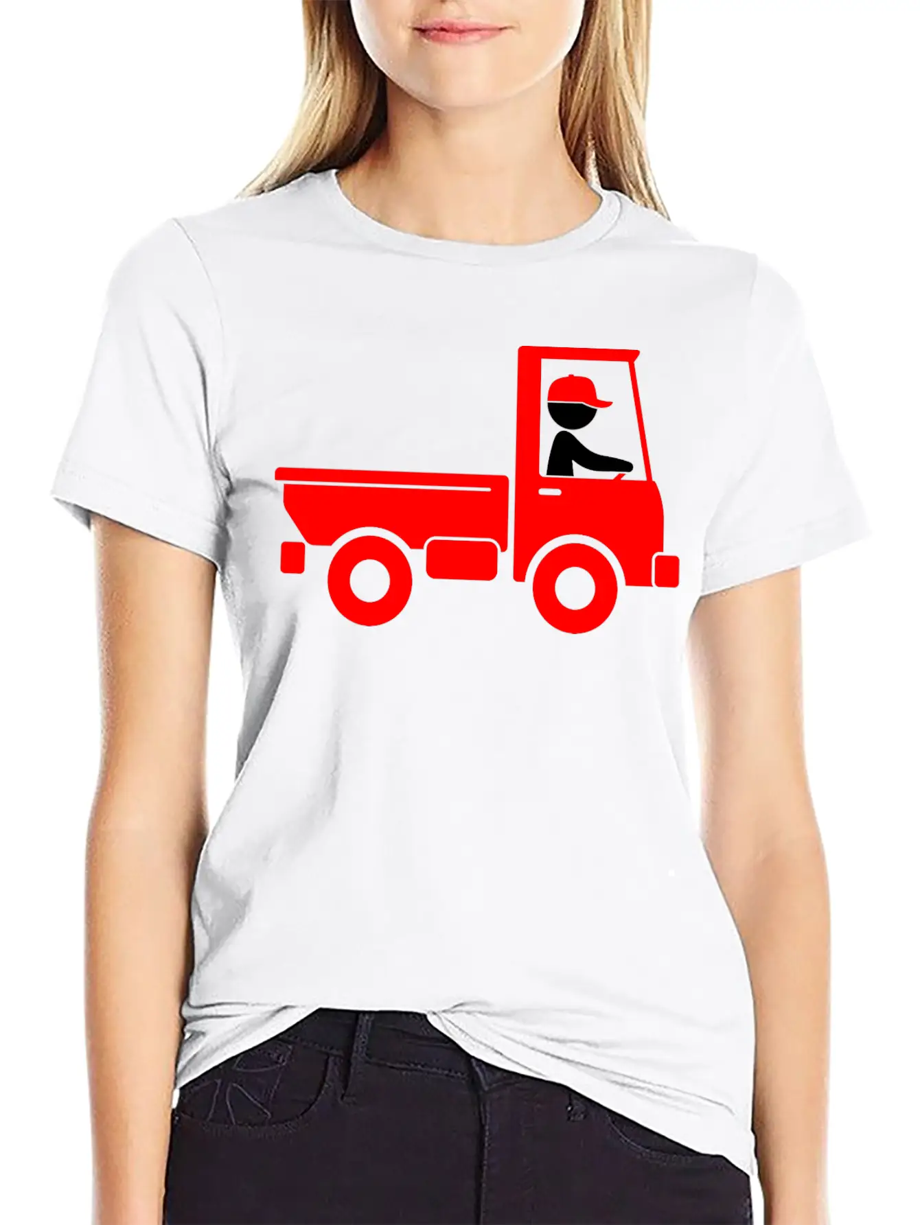 A Pickup Truck Drives To A Warehouse Classic Fit Graphic Tee For Daily Comfort – Unisex Cotton Shirt
