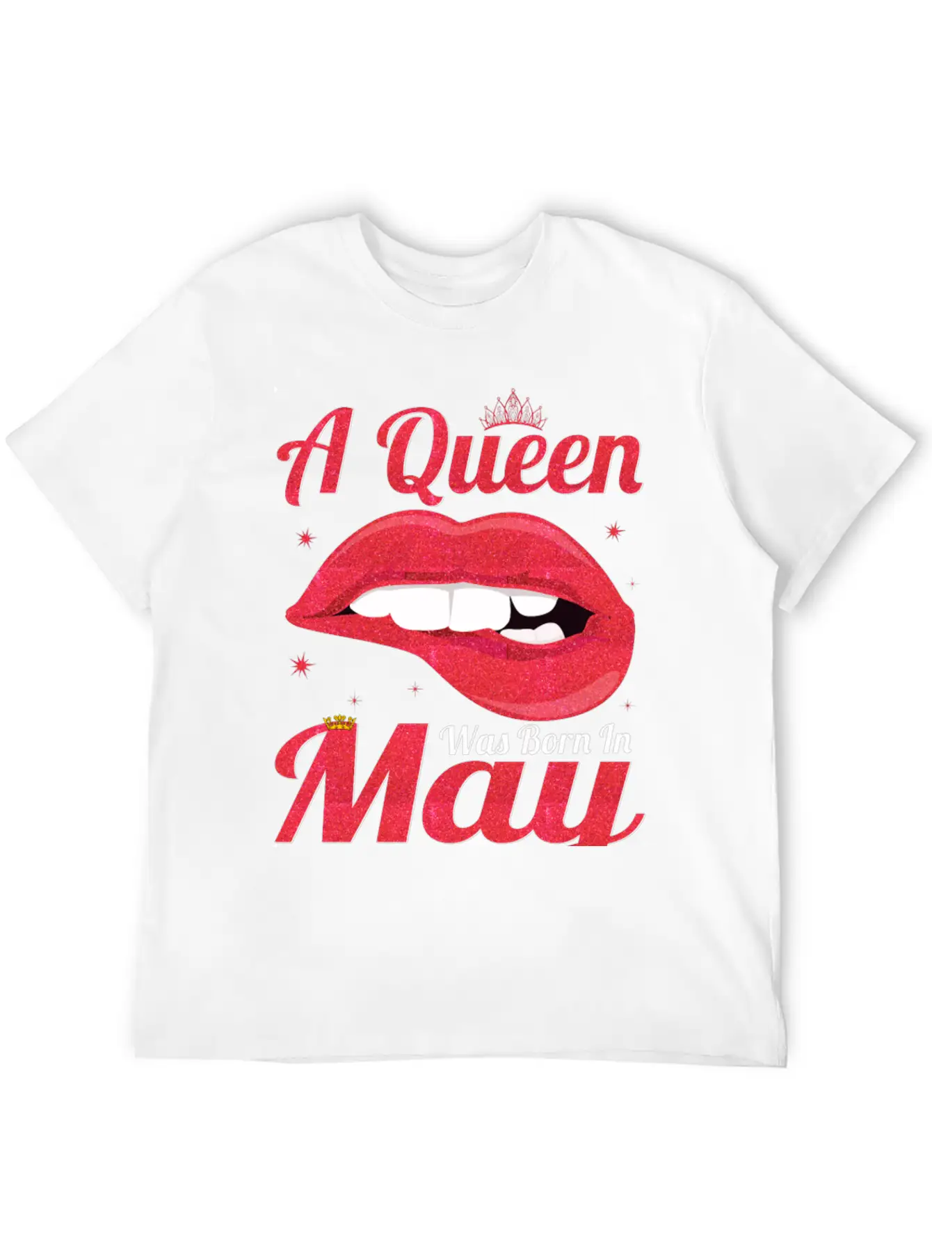 A QUEEN WAS BORN In MAY Lightweight Cotton T-Shirt – Daily Comfort Graphic Shirt