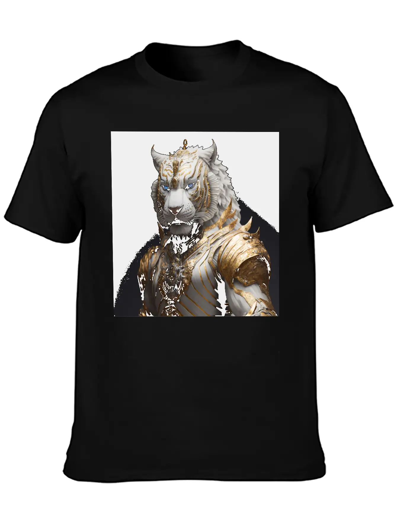 A Statue Of A Tiger Hyperdetailed Fantasy Relaxed Everyday Tee – Lightweight And Durable Cotton