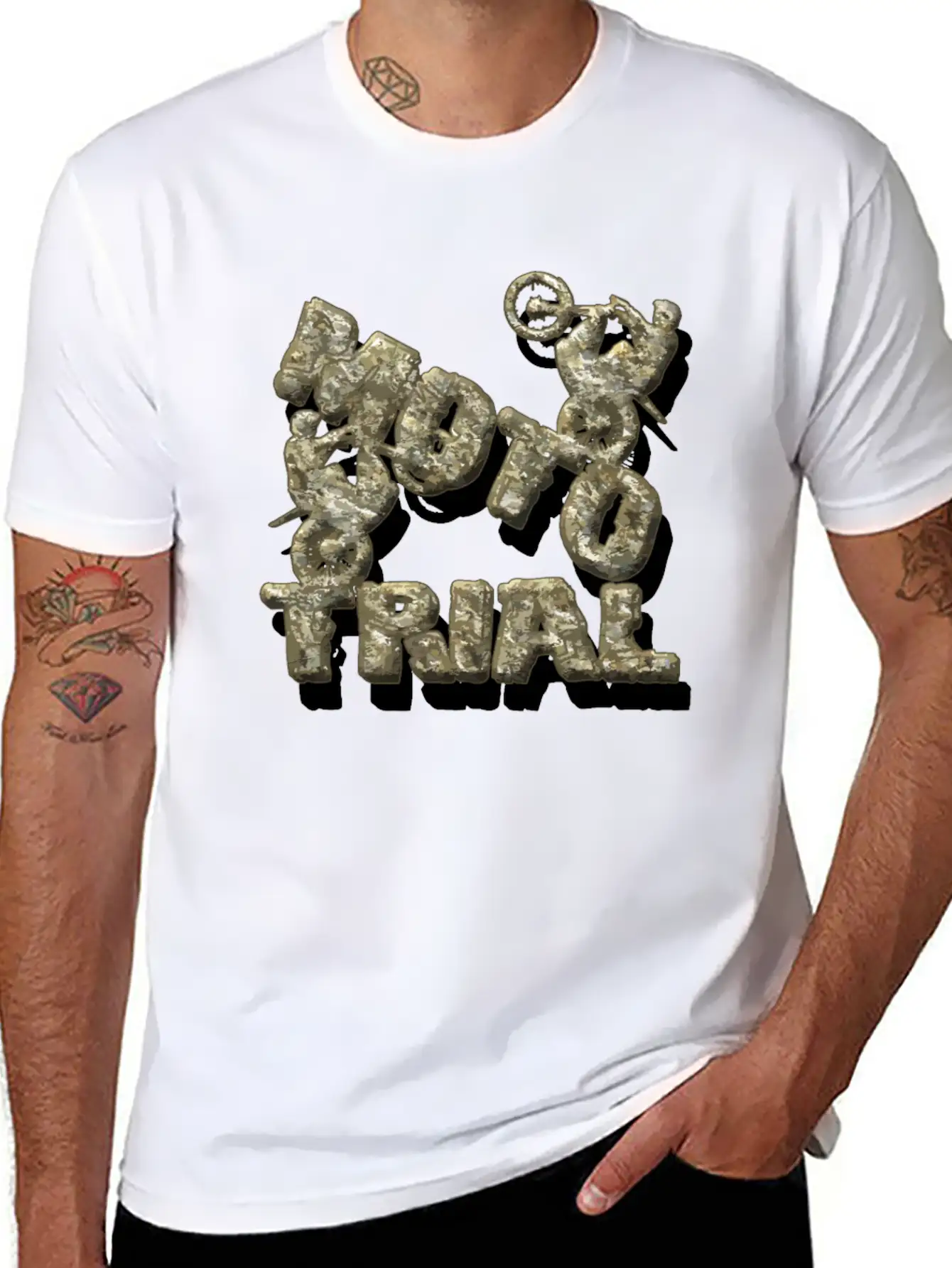 A Stone Monument For - Moto Trial Stylish Everyday T-Shirt – Unisex Basic Cotton Tee