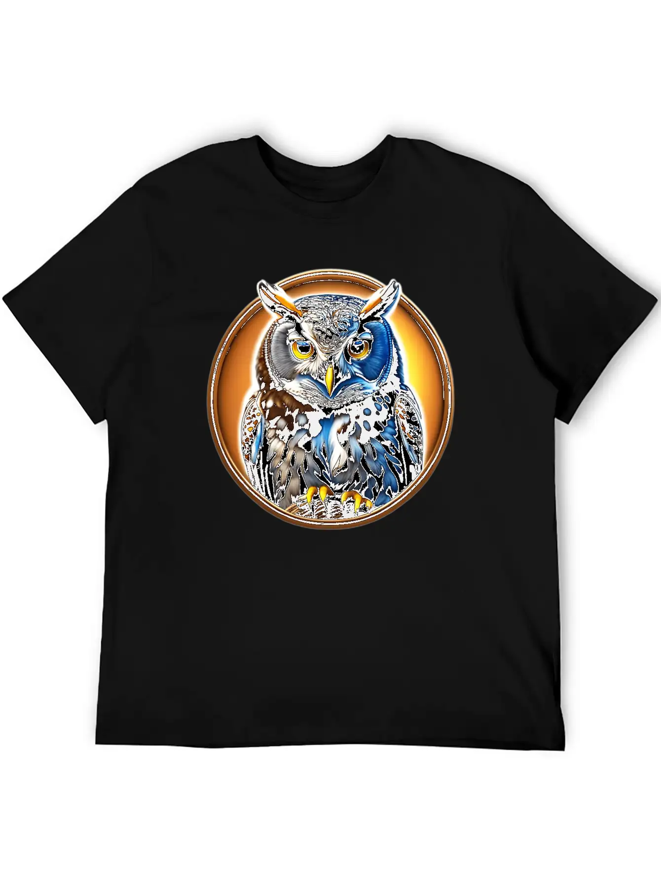 A Wise Old Owl Perched On A Branch Lightweight Cotton T-Shirt – Daily Comfort Graphic Shirt