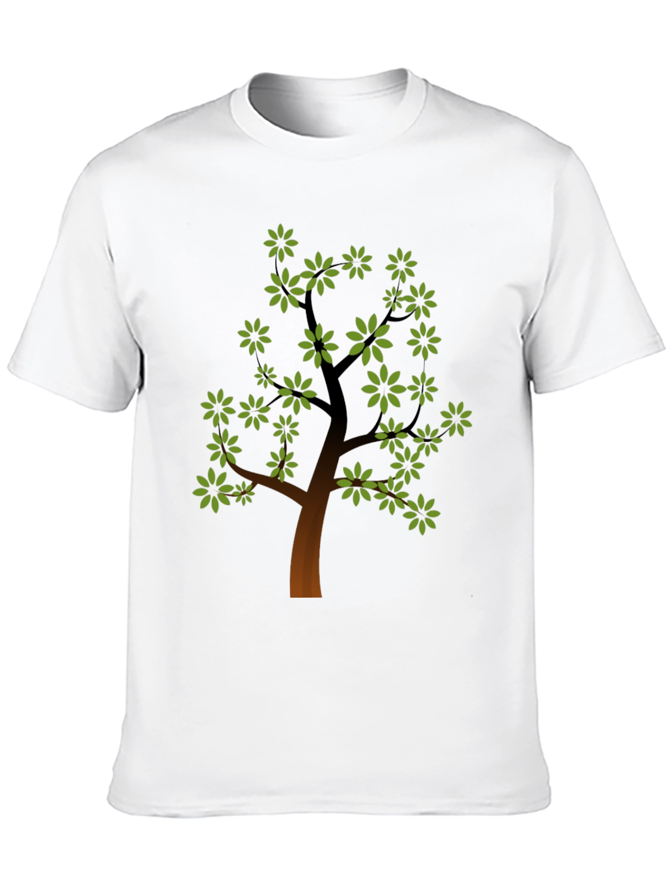 Nature Tree Graphic Tee - Trendy Black Cotton Shirt