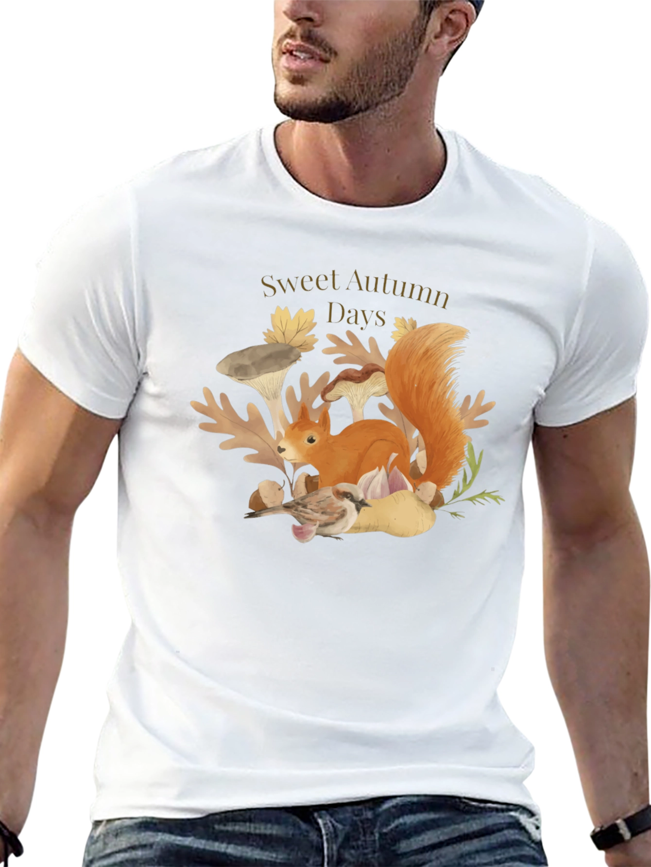 Sweet Autumn Days Black Graphic T-Shirt