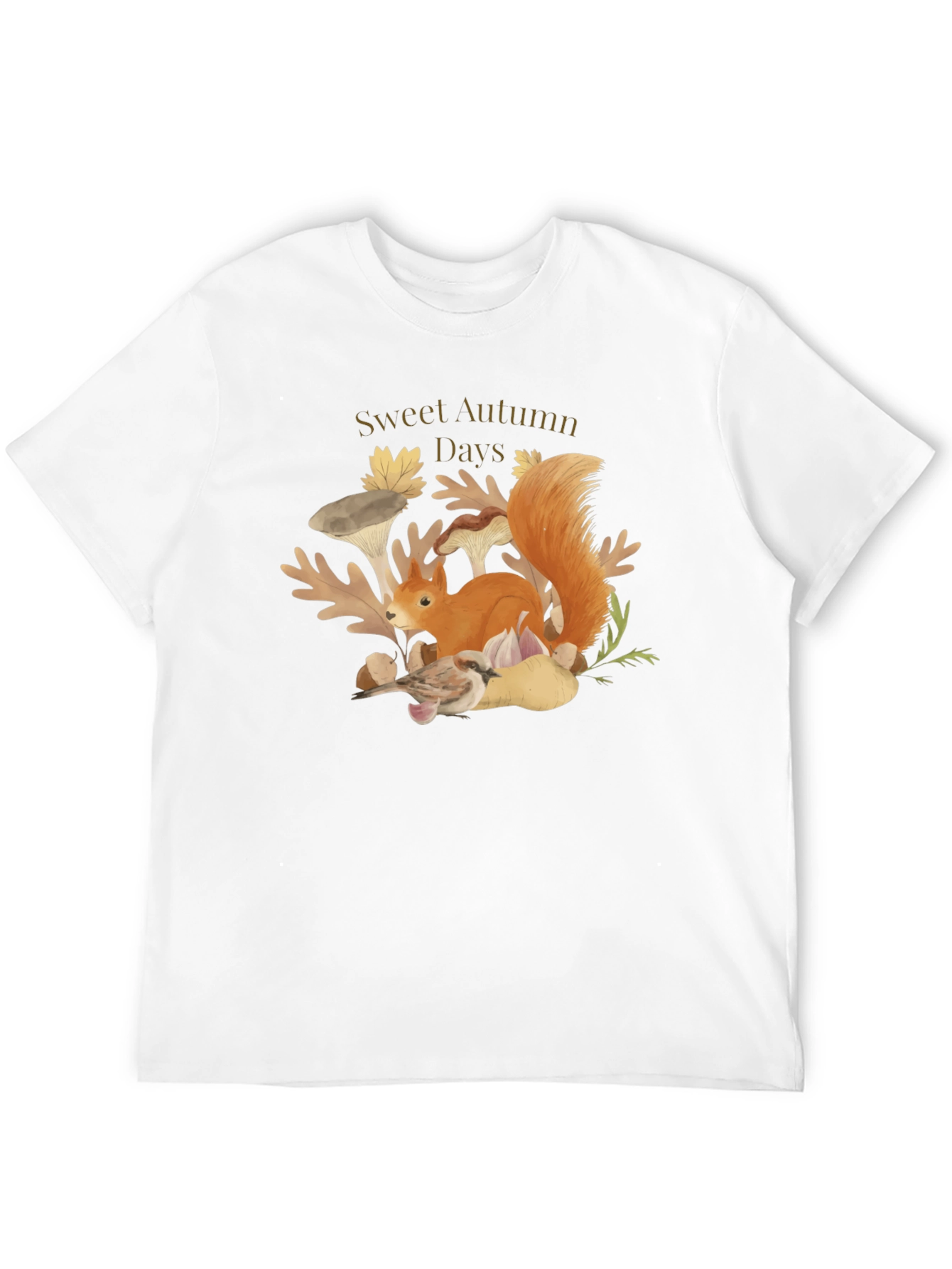 Sweet Autumn Days Black Graphic T-Shirt