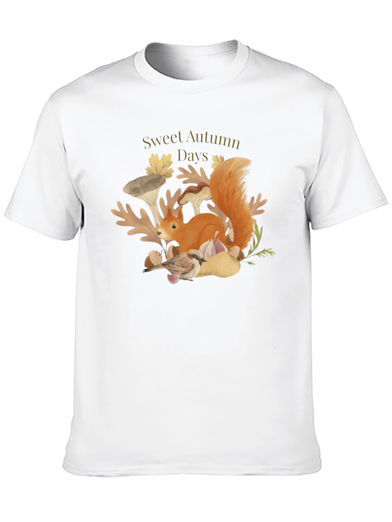 Sweet Autumn Days Black Graphic T-Shirt