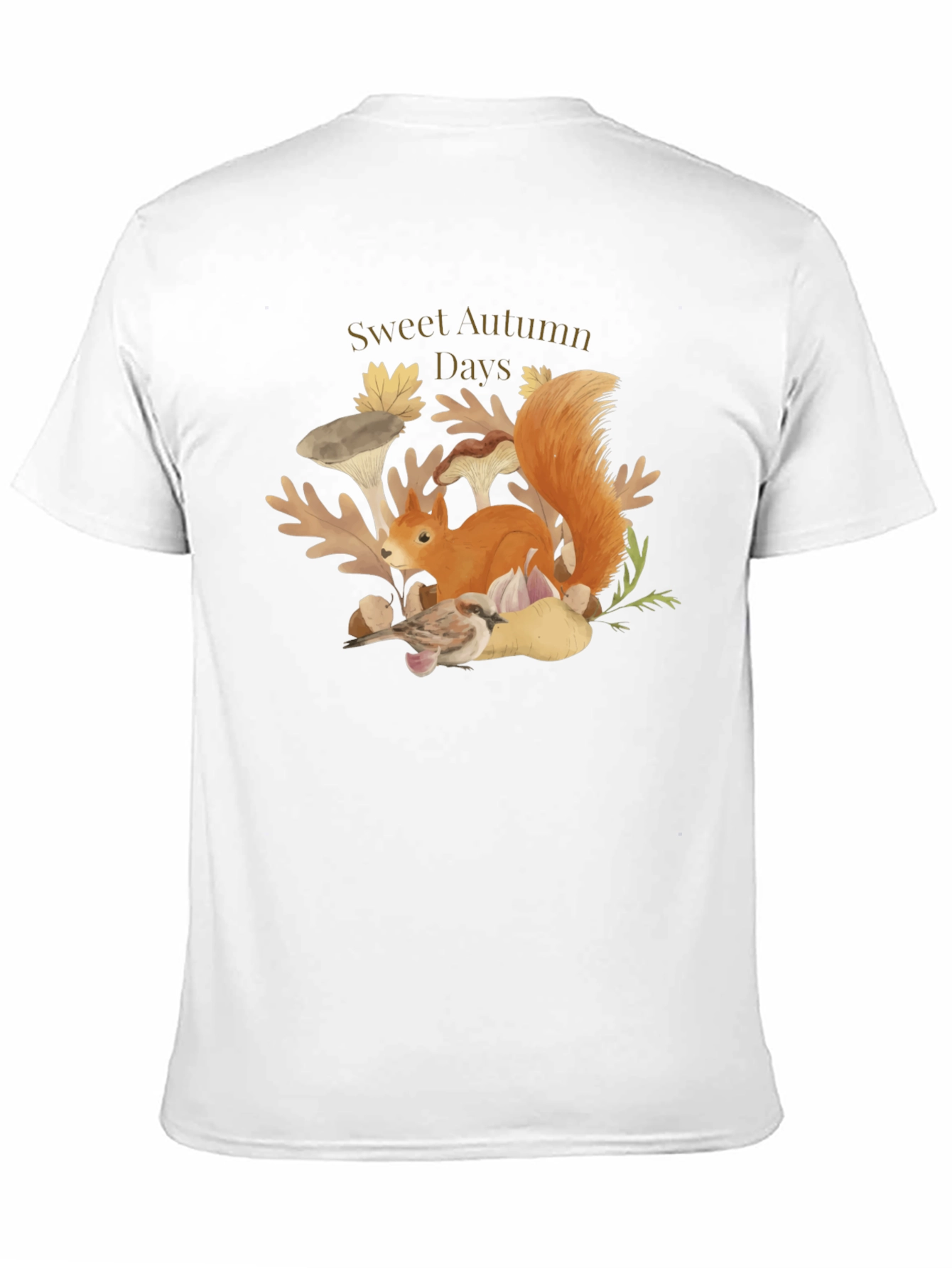 Sweet Autumn Days Black Graphic T-Shirt