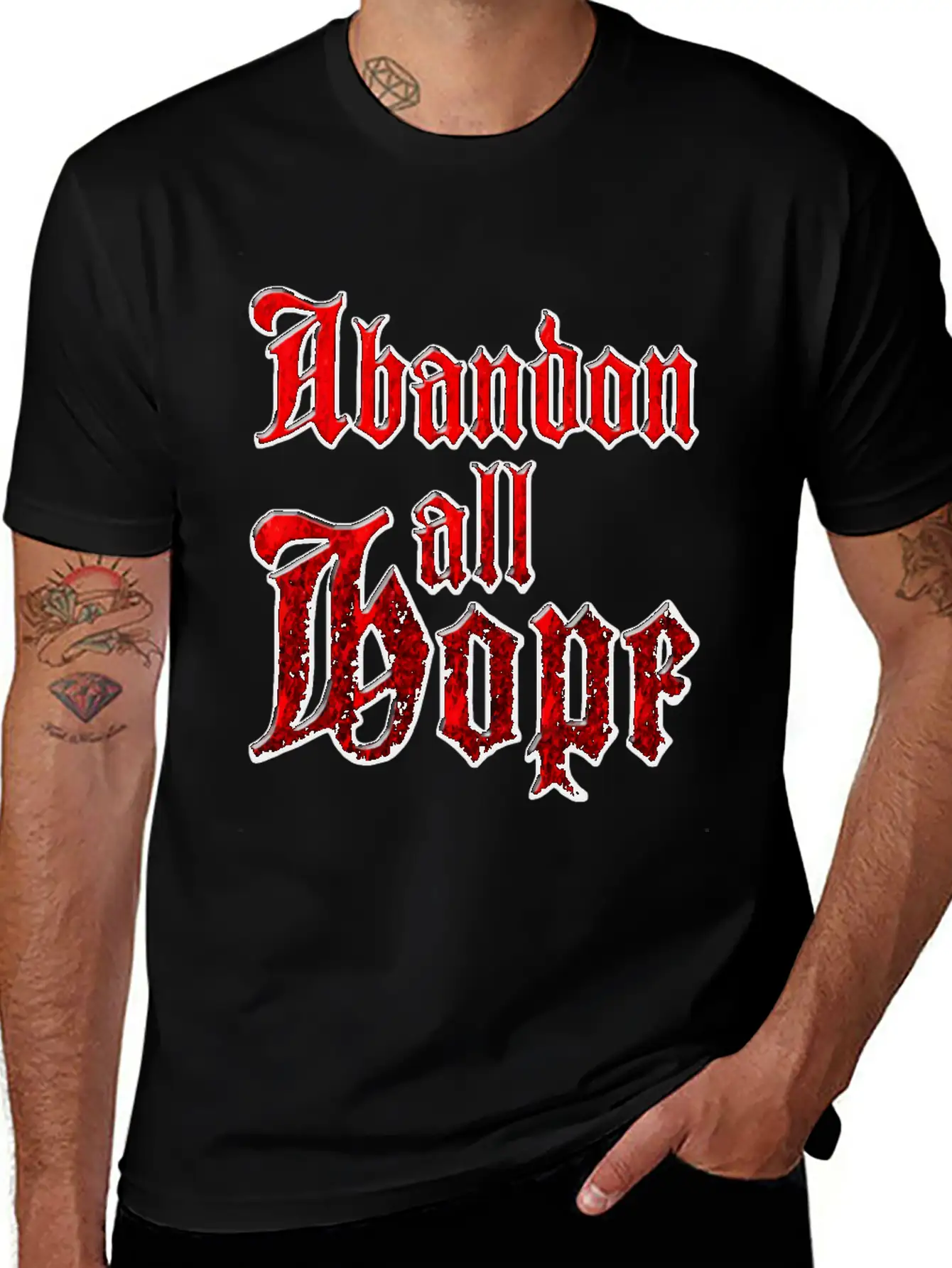 Abandon All Hope Relaxed Everyday Tee – Lightweight And Durable Cotton