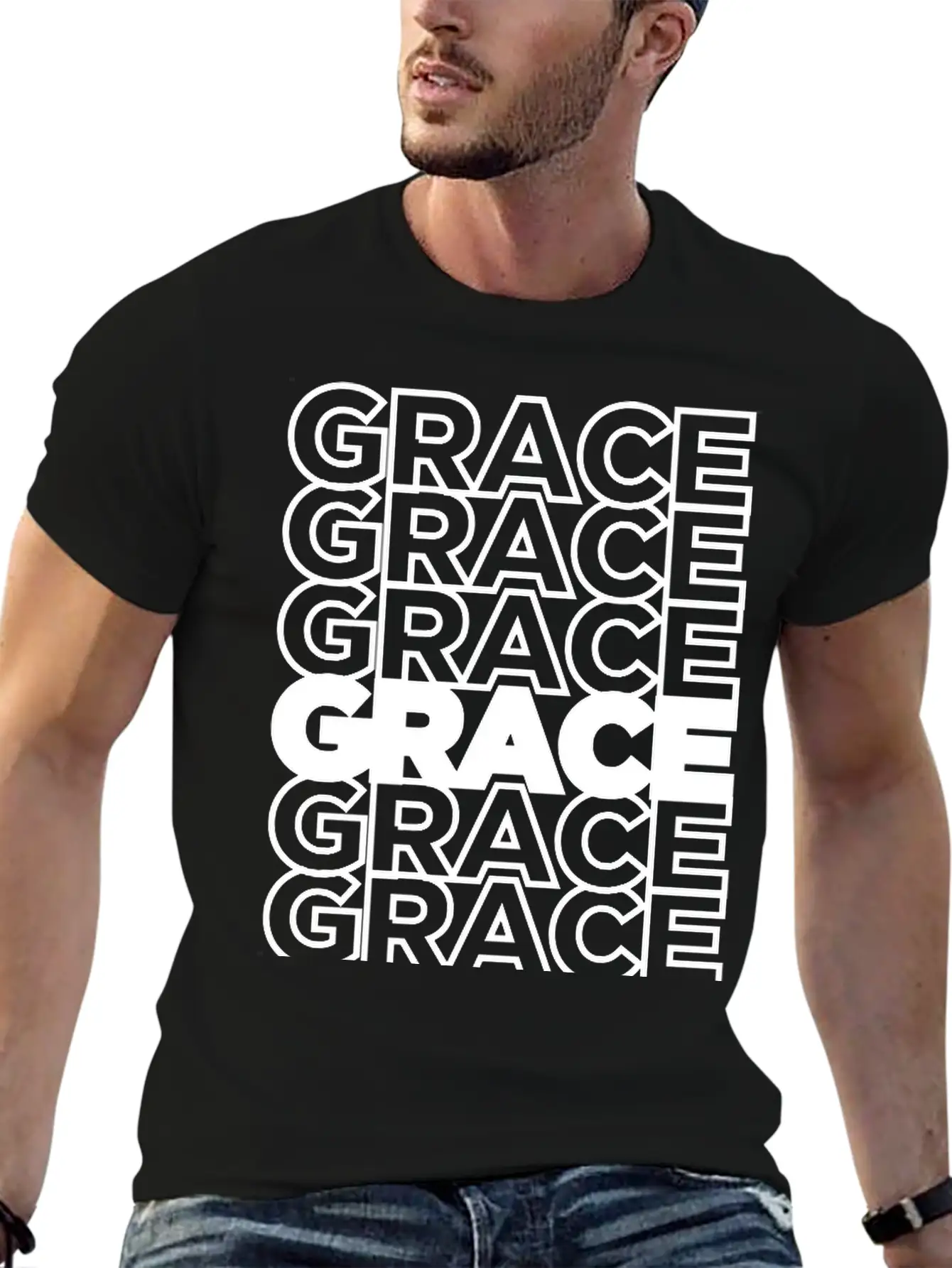 Abounding GRACE - Remix Unisex Casual T-Shirt – Clean Design For Daily Comfort