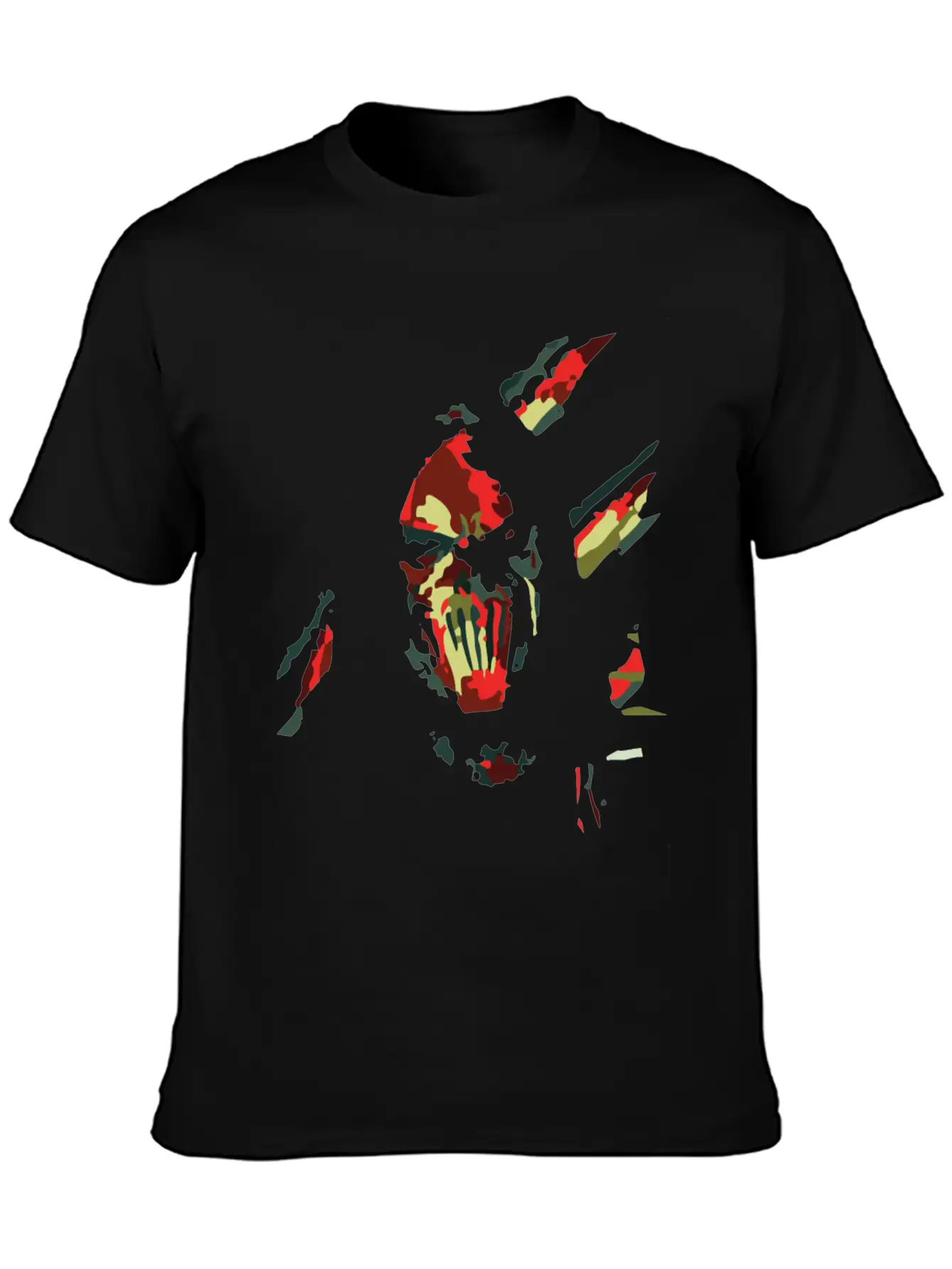 Abstrac Gothic Face Lightweight Cotton T-Shirt – Daily Comfort Graphic Shirt