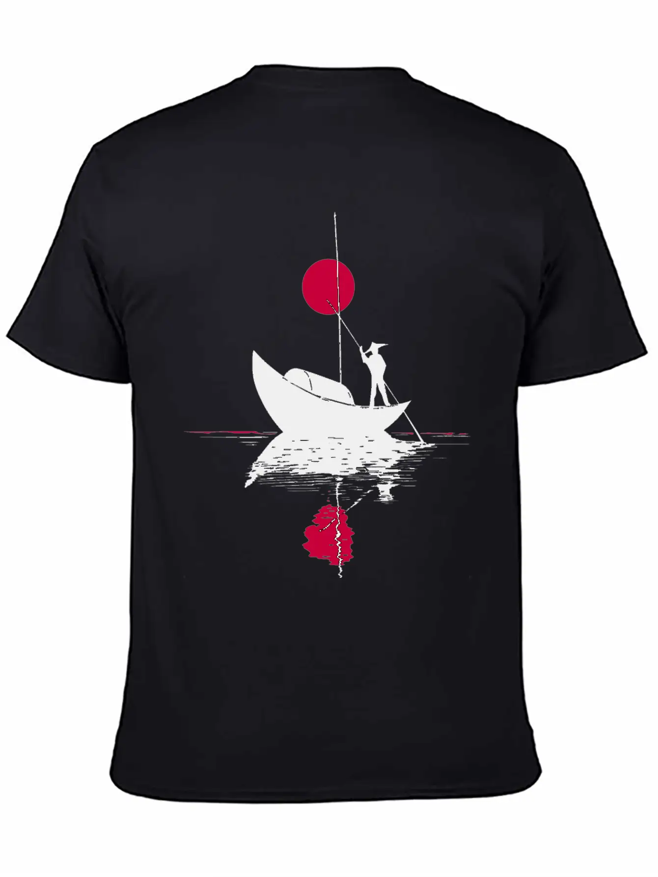 Abstract сard With Chinese Landscape Basic Graphic T-Shirt – Daily Comfort In Soft Cotton