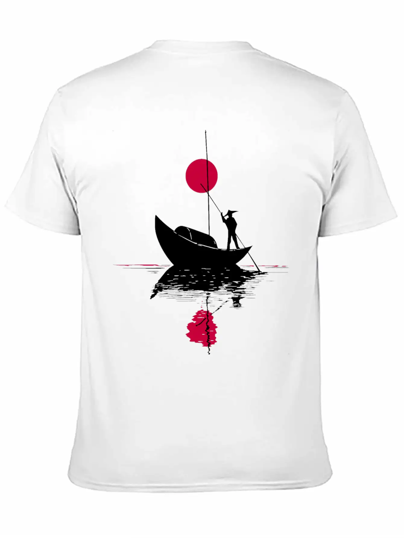 Abstract сard With Chinese Landscape Basic Graphic T-Shirt – Daily Comfort In Soft Cotton
