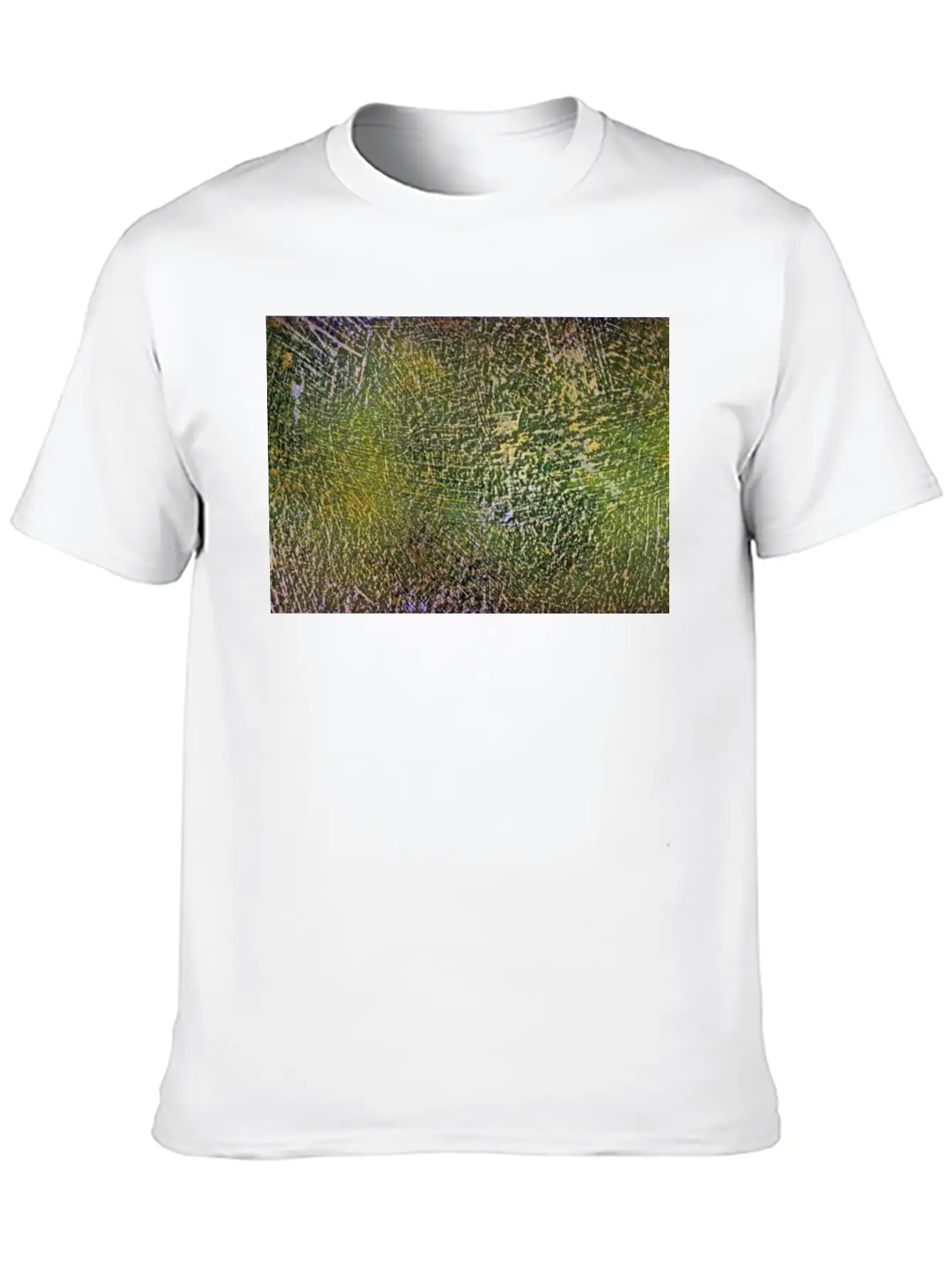 Abstract Art - Green / Yellow - Artist / Painting Stylish Everyday T-Shirt – Unisex Basic Cotton Tee