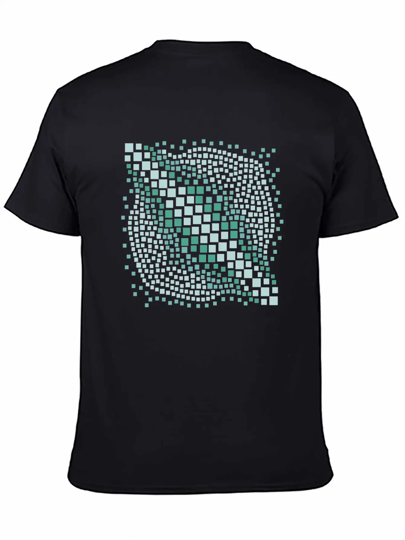 Abstract Green Water Mosaic Basic Graphic T-Shirt – Daily Comfort In Soft Cotton