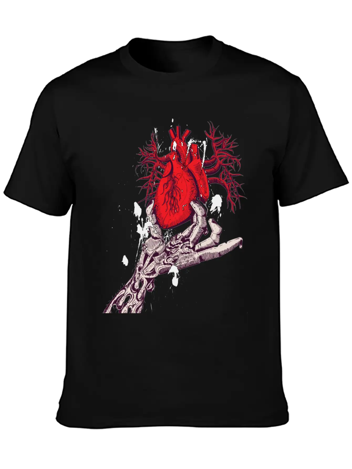 Abstract Heart Hand Graffiti Vector Image Cartoon Unisex Casual T-Shirt – Clean Design For Daily Comfort