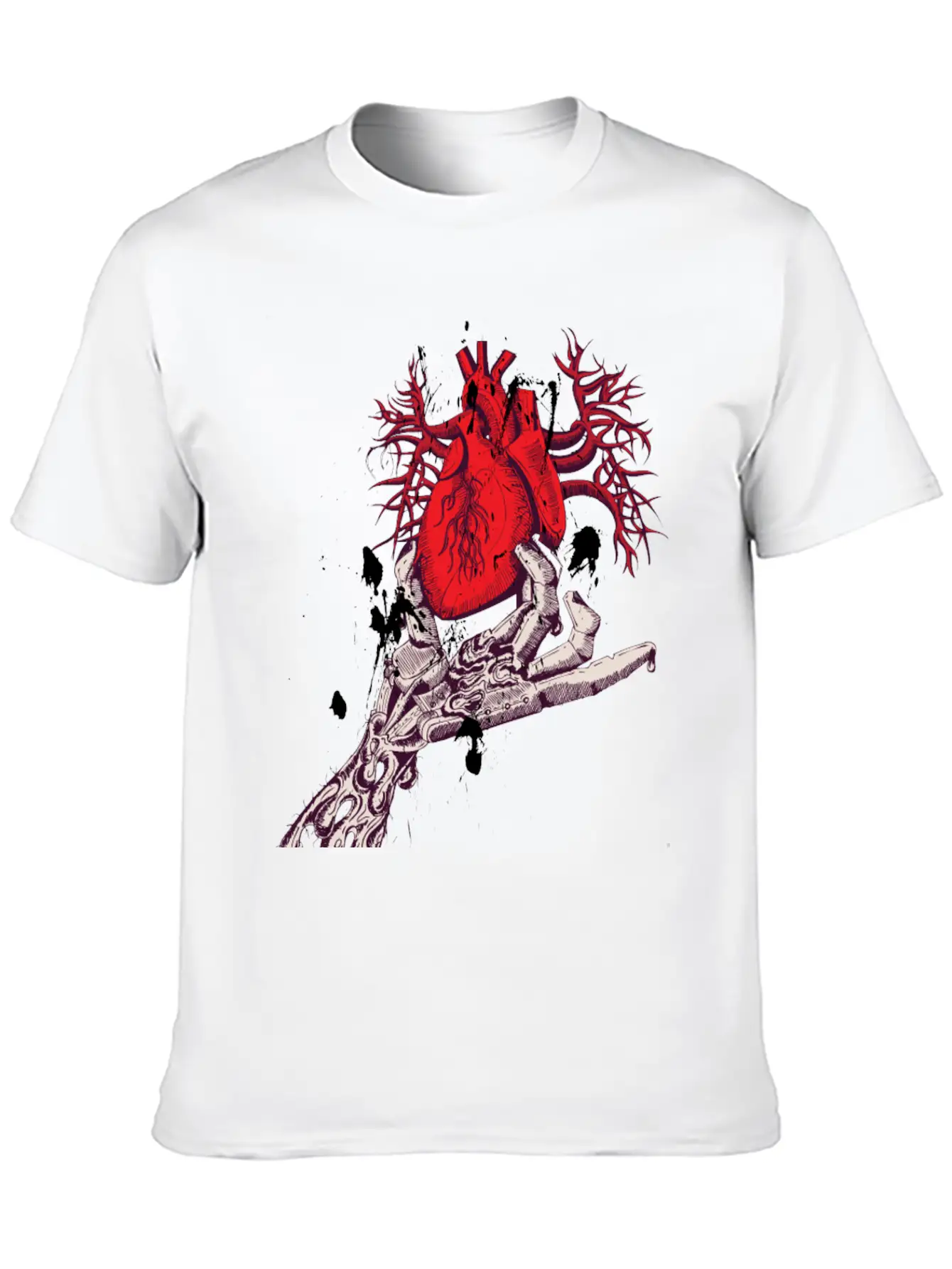 Abstract Heart Hand Graffiti Vector Image Cartoon Unisex Casual T-Shirt – Clean Design For Daily Comfort