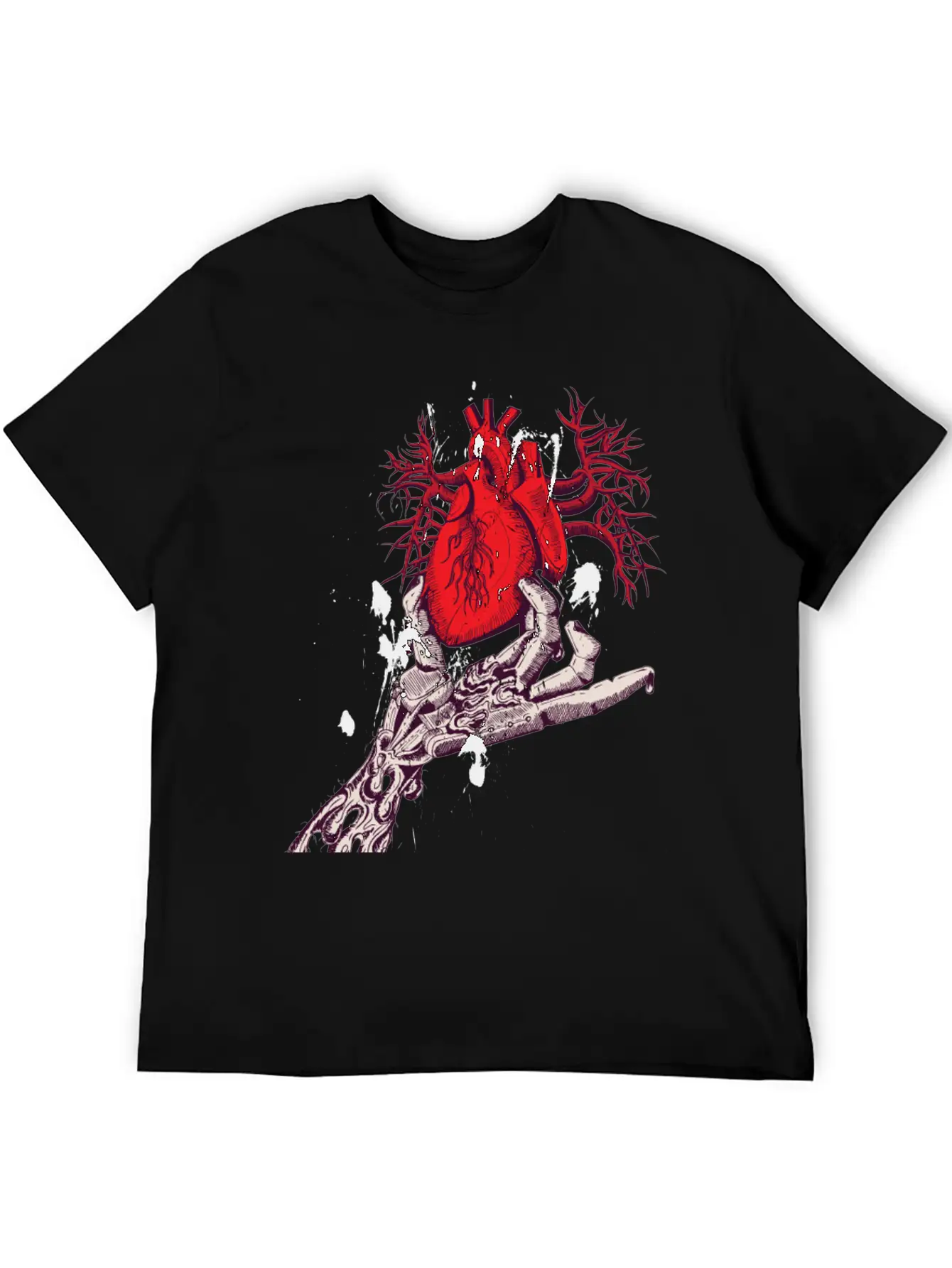 Abstract Heart Hand Graffiti Vector Image Cartoon Unisex Casual T-Shirt – Clean Design For Daily Comfort