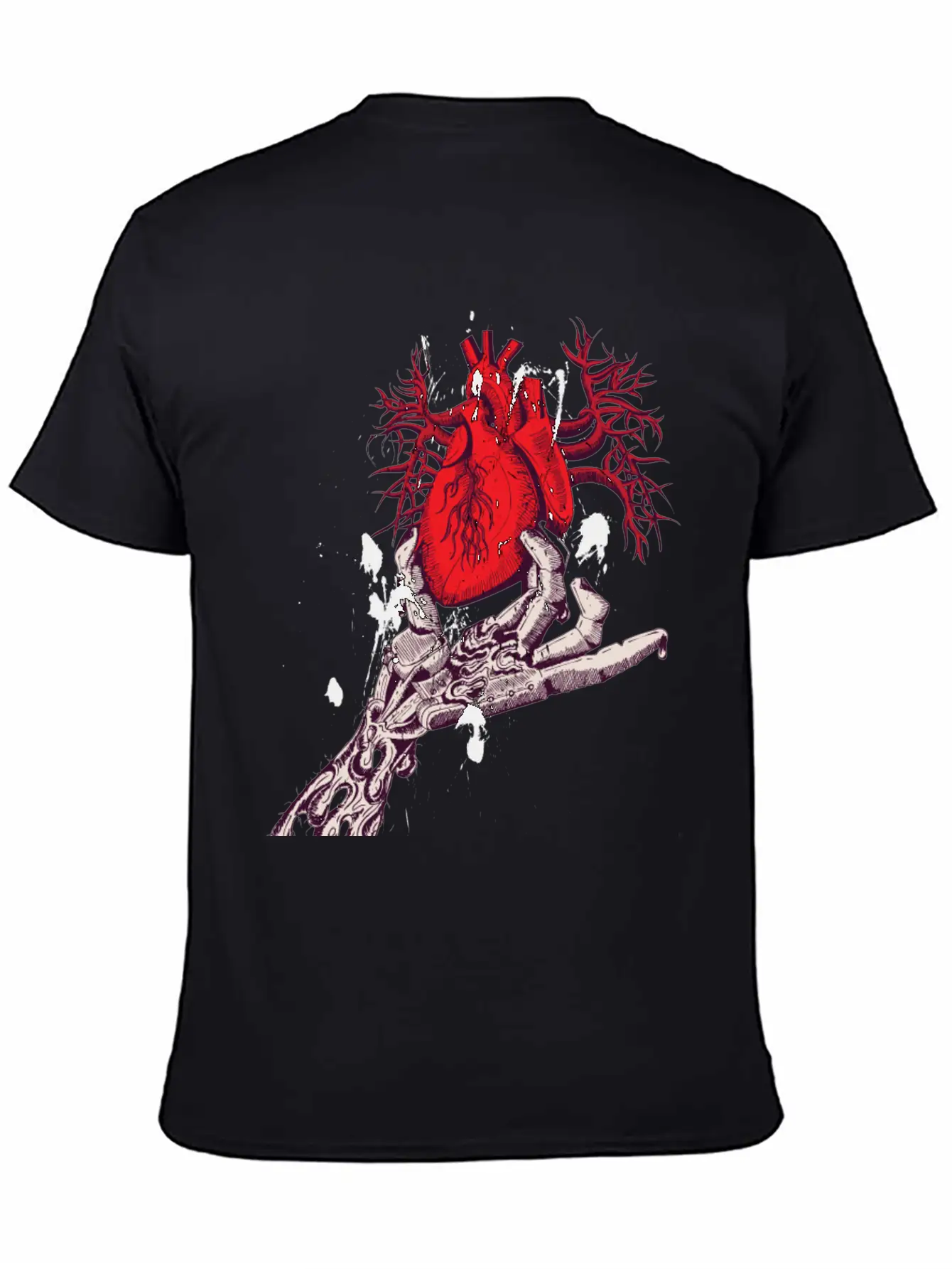 Abstract Heart Hand Graffiti Vector Image Cartoon Unisex Casual T-Shirt – Clean Design For Daily Comfort