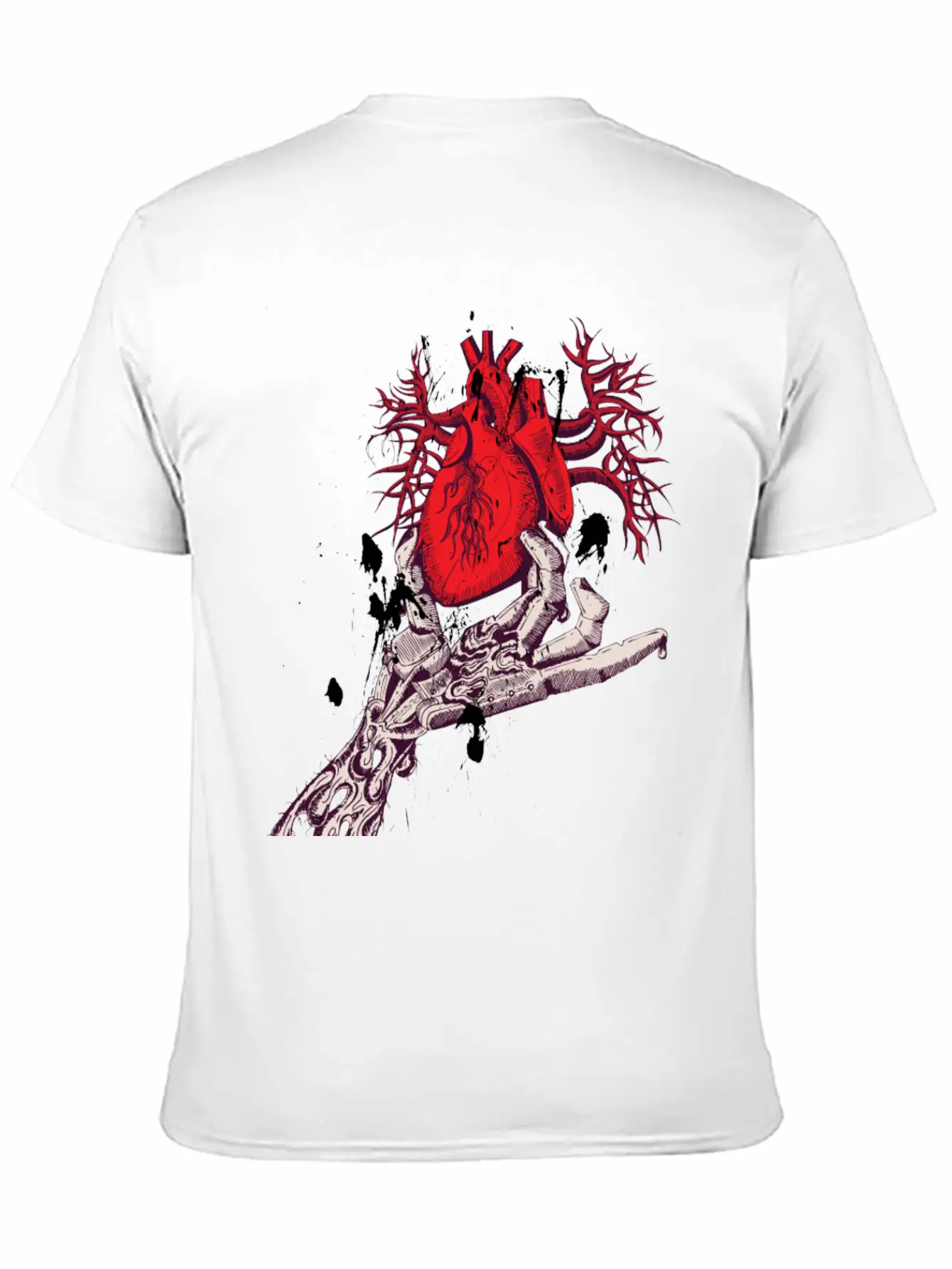 Abstract Heart Hand Graffiti Vector Image Cartoon Unisex Casual T-Shirt – Clean Design For Daily Comfort