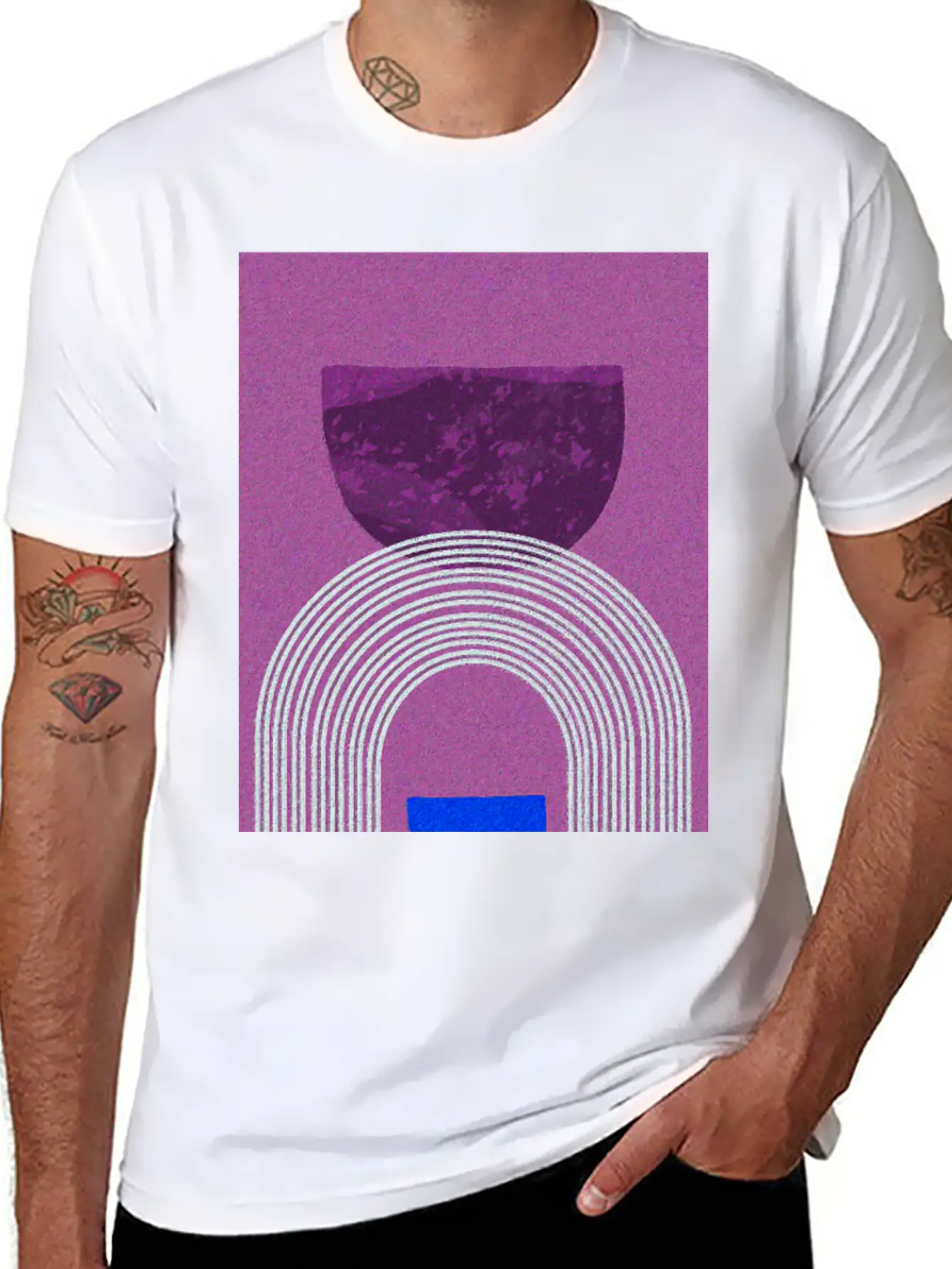 Abstract-Rainbow-Color-Pencil-Colorful Relaxed Everyday Tee – Lightweight And Durable Cotton