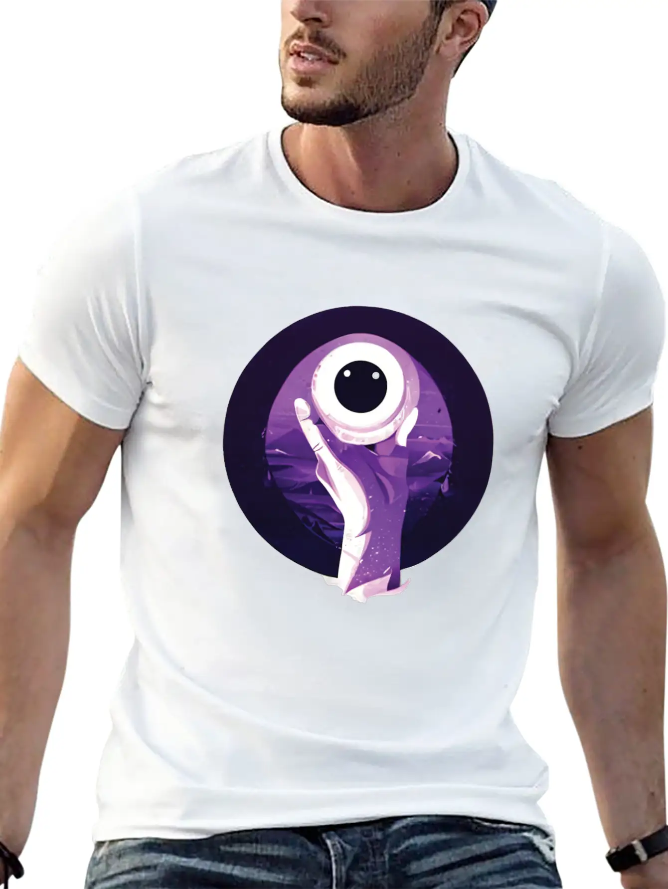 Abstract Weird Eyeball Trophy Winner Modern Fit Casual T-Shirt ��� Clean And Versatile Design