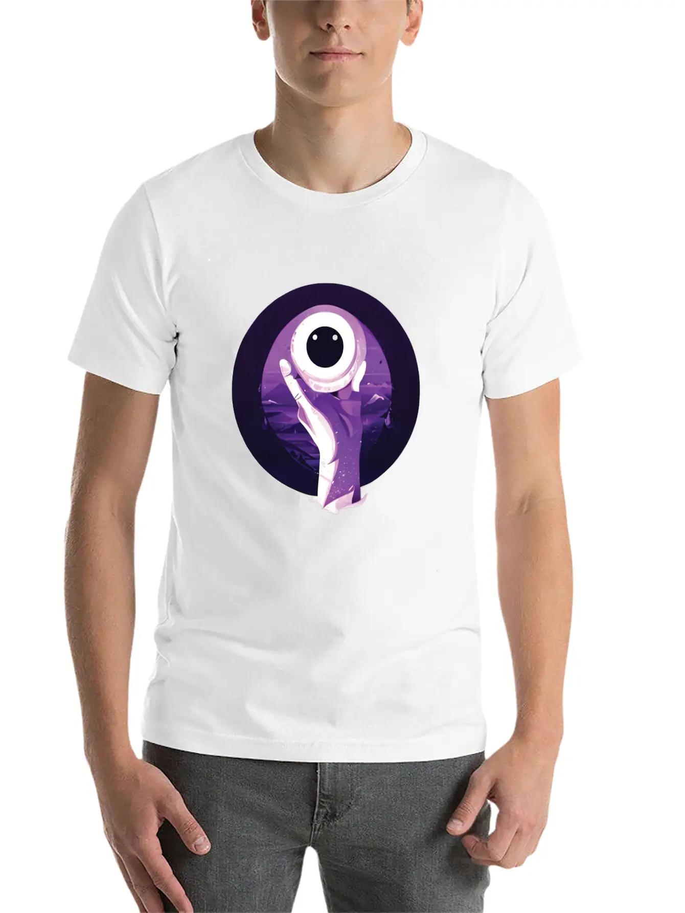 Abstract Weird Eyeball Trophy Winner Modern Fit Casual T-Shirt ��� Clean And Versatile Design