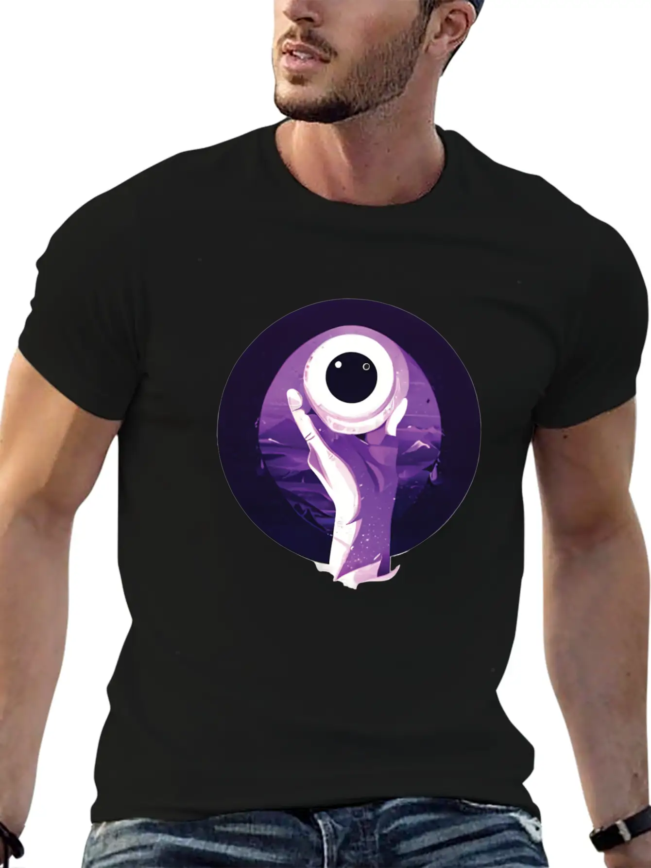 Abstract Weird Eyeball Trophy Winner Modern Fit Casual T-Shirt ��� Clean And Versatile Design
