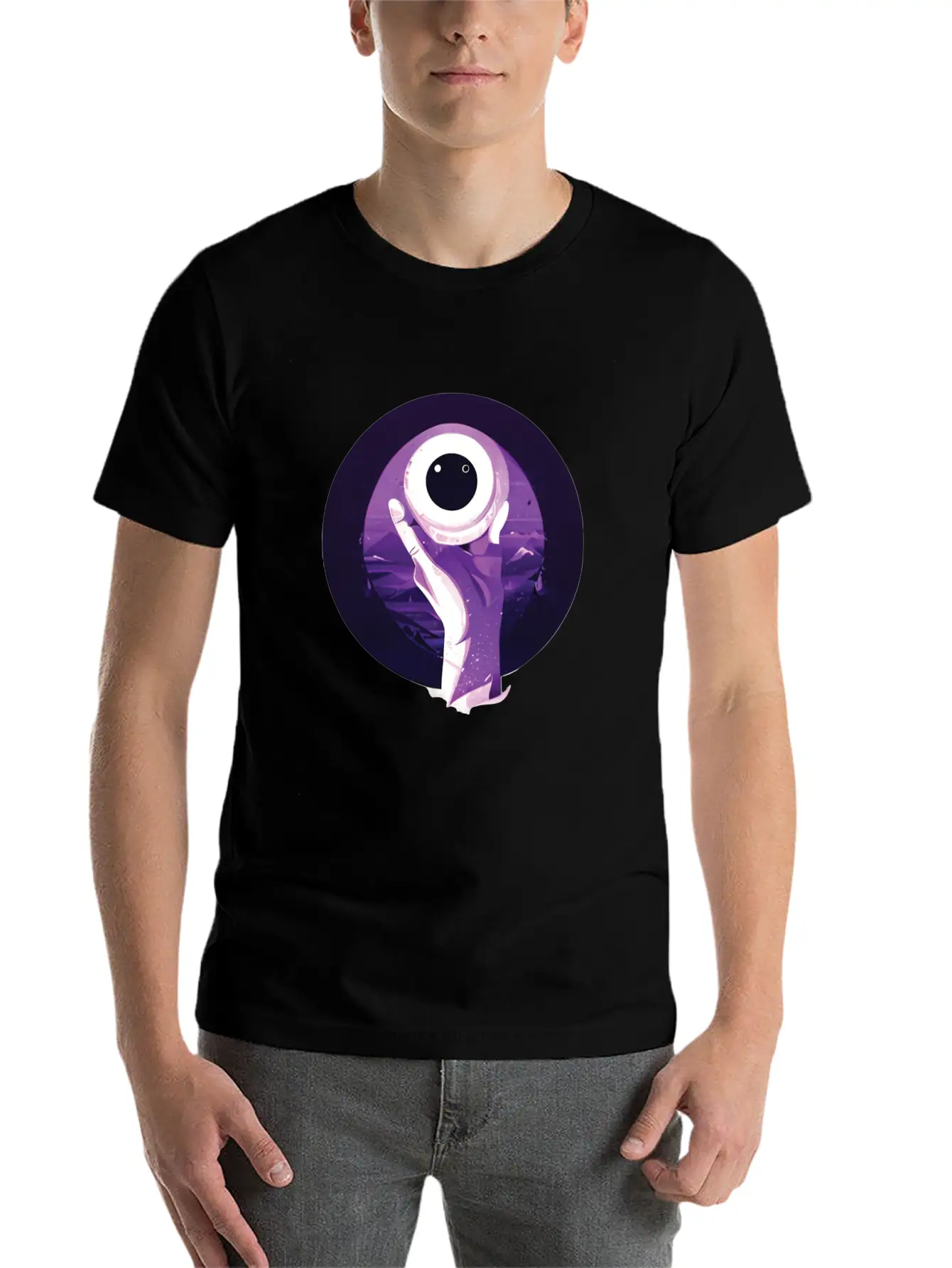 Abstract Weird Eyeball Trophy Winner Modern Fit Casual T-Shirt ��� Clean And Versatile Design