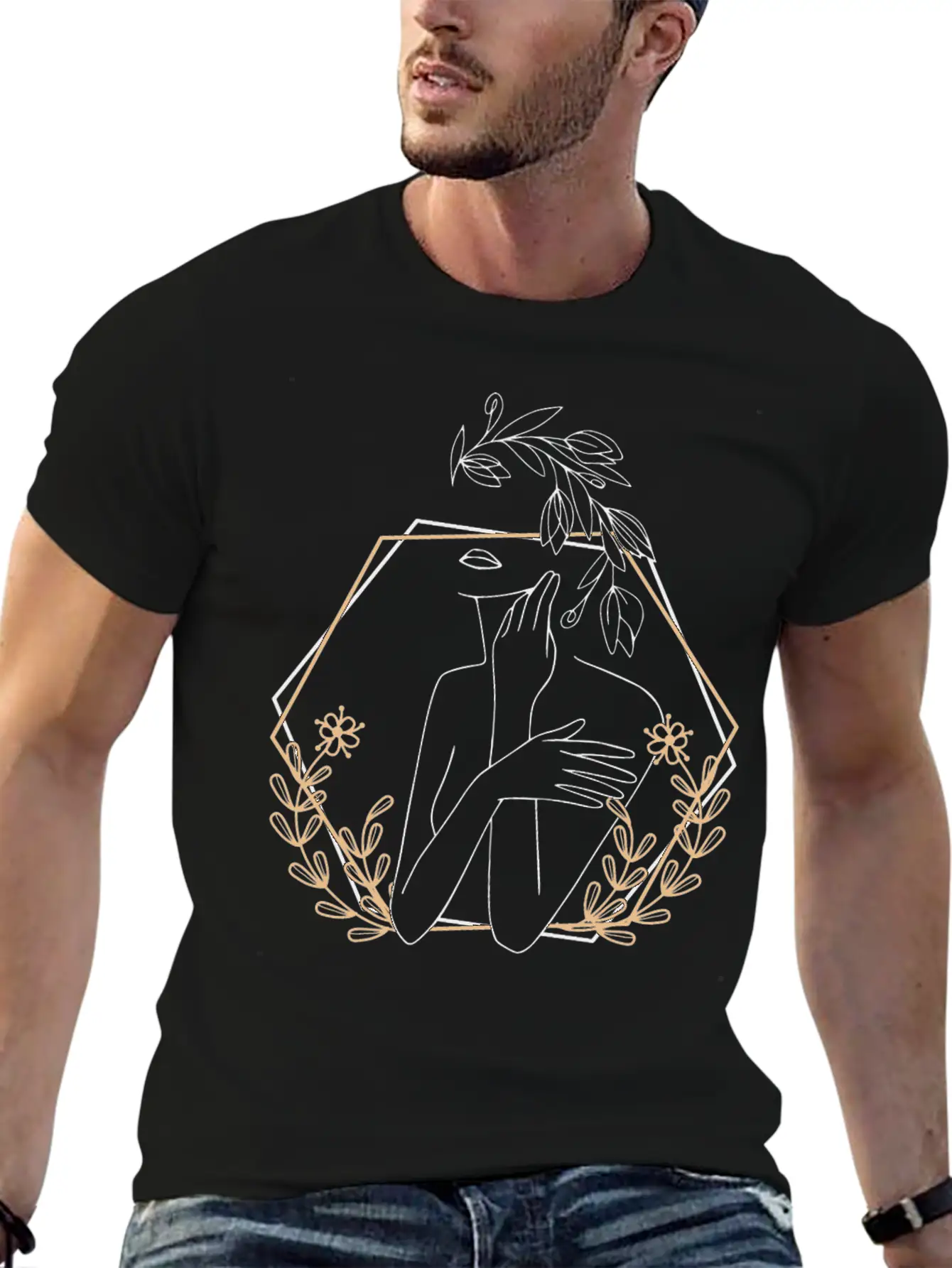 Abstract Woman Essential Cotton Tee For Daily Outfits – Unisex Style